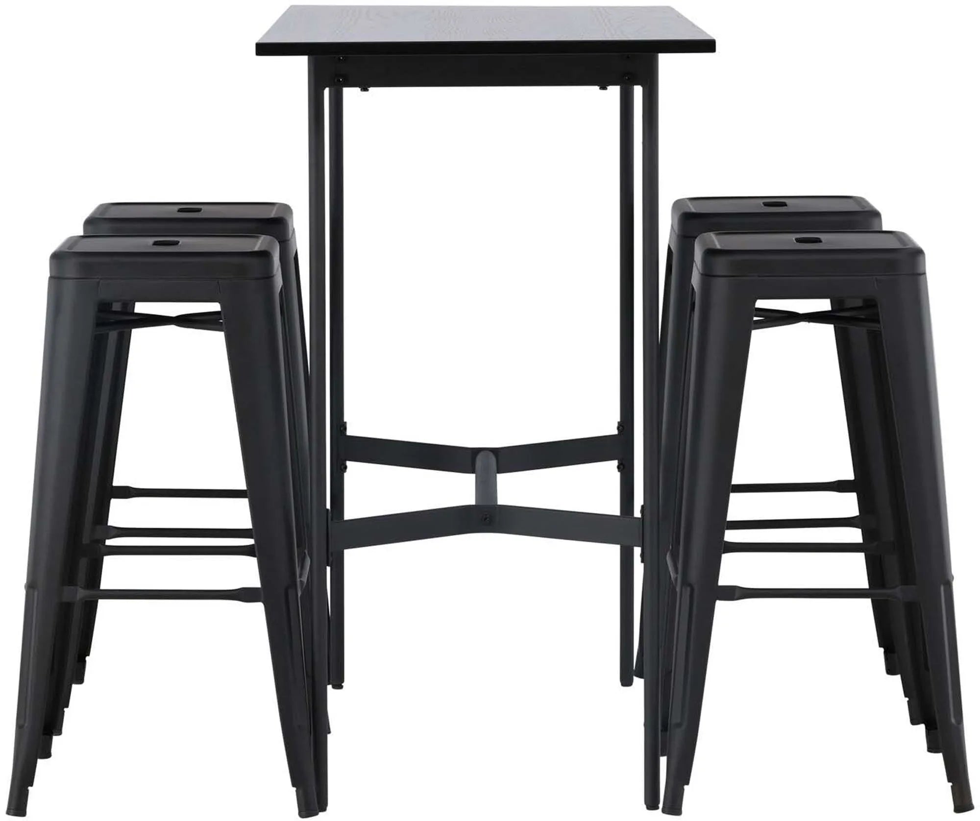 Stilvolles Barset Rax + Tempe 120cm mit 4 Stühlen von Venture Home.