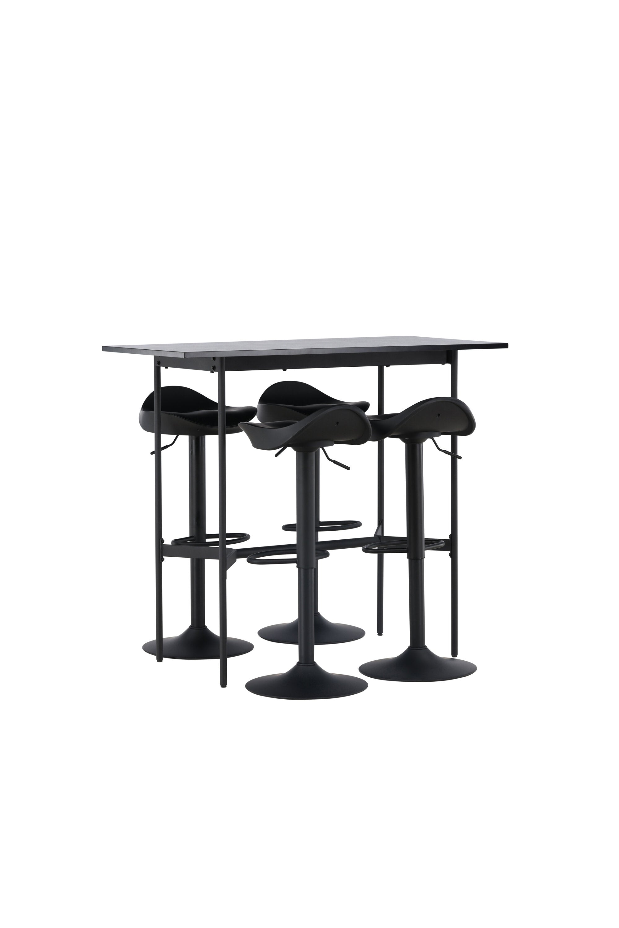 Barset Rax + Adesto 120cm/4St. in Schwarz präsentiert im Onlineshop von KAQTU Design AG. Bartischset ist von Venture Home