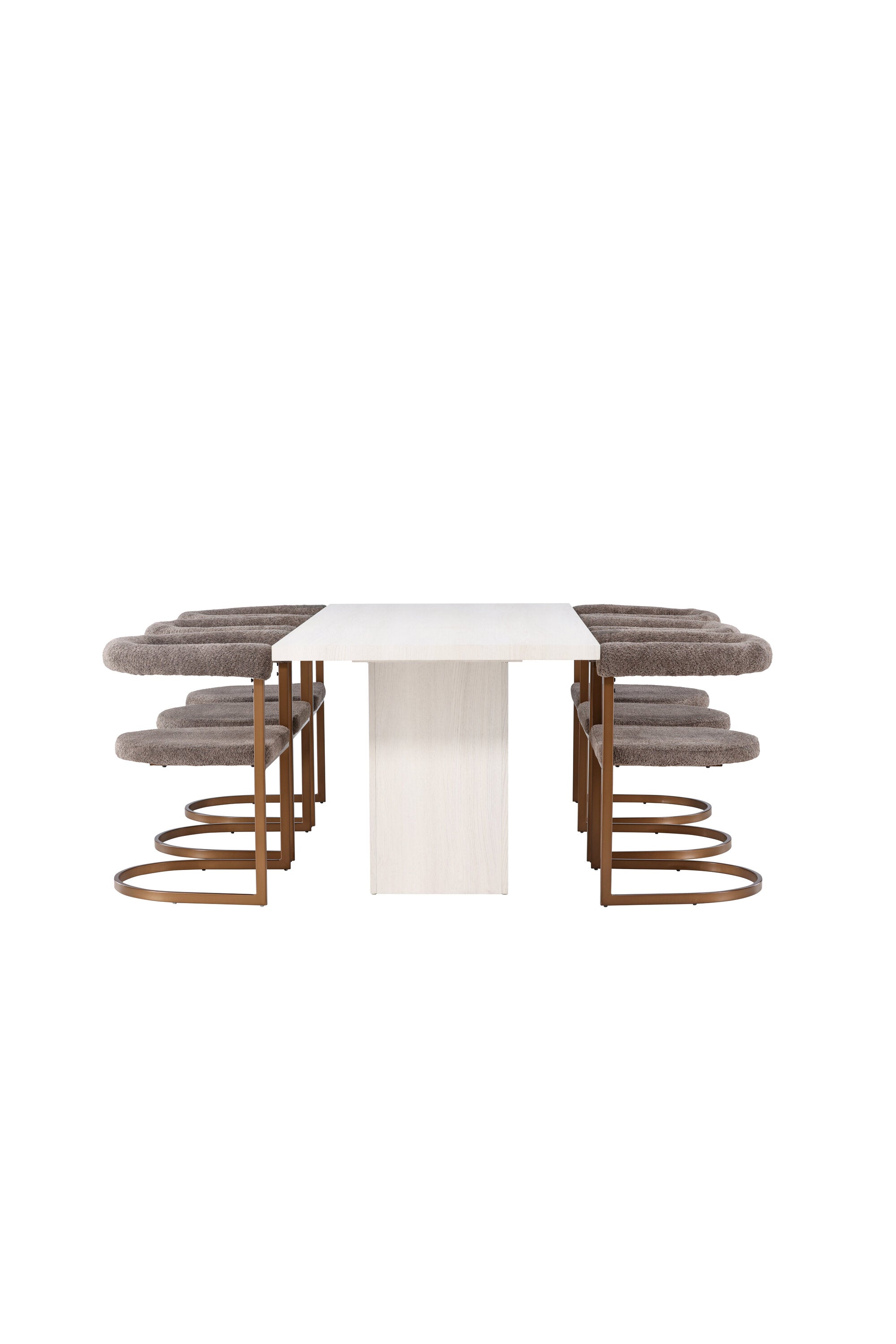 Olga Esszimmerset + Morning 200cm/6St. in Braun-grau präsentiert im Onlineshop von KAQTU Design AG. Esszimmerset ist von Venture Home