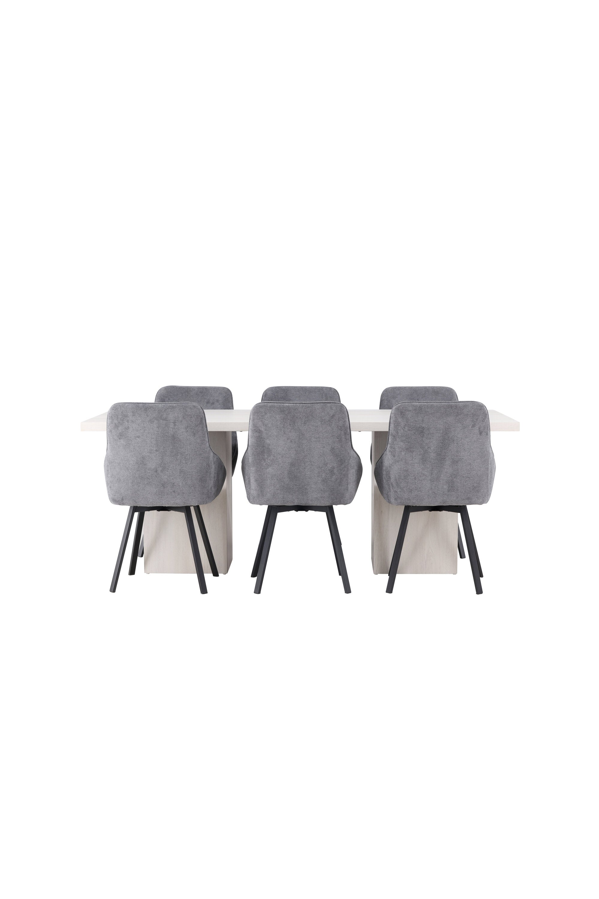Olga Esszimmerset + Rosie 200cm/6St. in Schwarzgrau präsentiert im Onlineshop von KAQTU Design AG. Esszimmerset ist von Venture Home