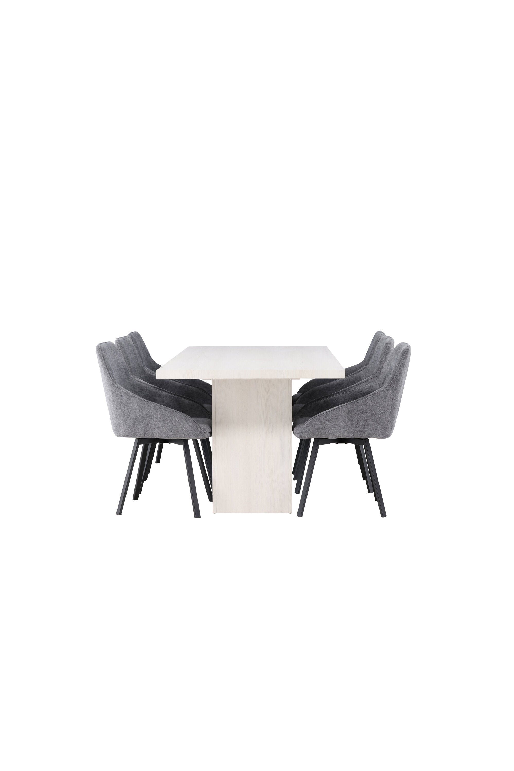 Olga Esszimmerset + Rosie 200cm/6St. in Schwarzgrau präsentiert im Onlineshop von KAQTU Design AG. Esszimmerset ist von Venture Home
