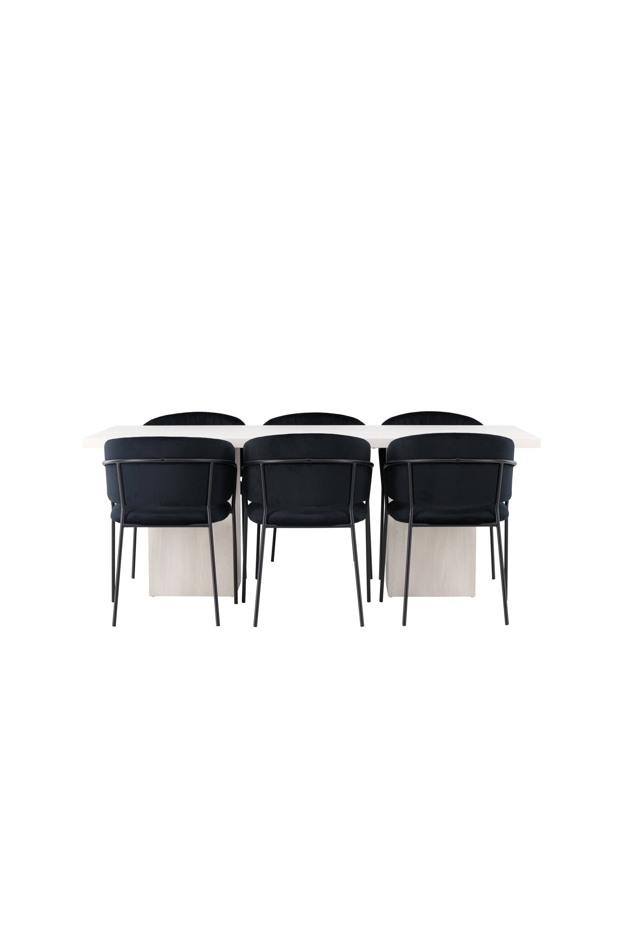 Olga Esszimmerset + Selma 200cm/6St. in Schwarz präsentiert im Onlineshop von KAQTU Design AG. Esszimmerset ist von Venture Home