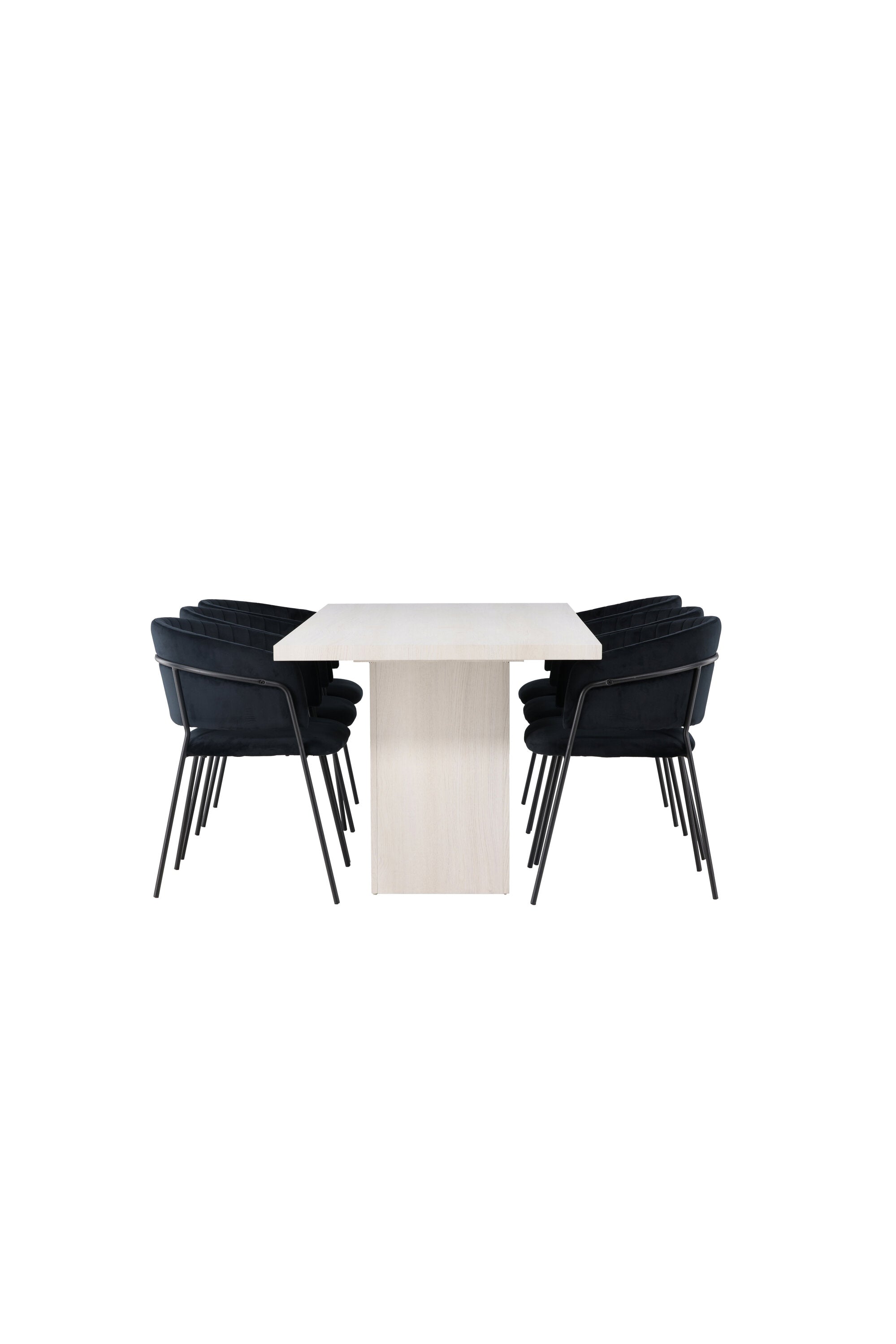Olga Esszimmerset + Selma 200cm/6St. in Schwarz präsentiert im Onlineshop von KAQTU Design AG. Esszimmerset ist von Venture Home