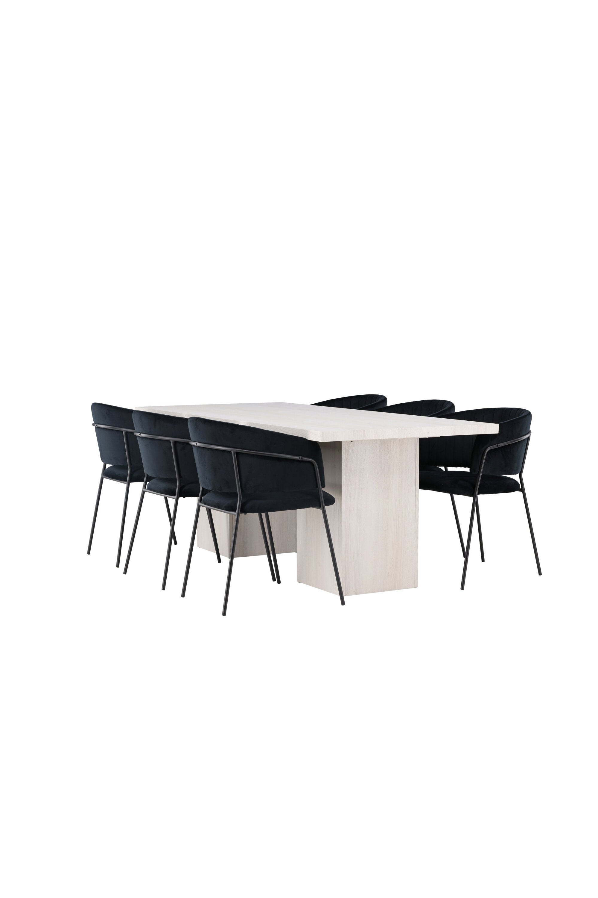 Olga Esszimmerset + Selma 200cm/6St. in Schwarz präsentiert im Onlineshop von KAQTU Design AG. Esszimmerset ist von Venture Home
