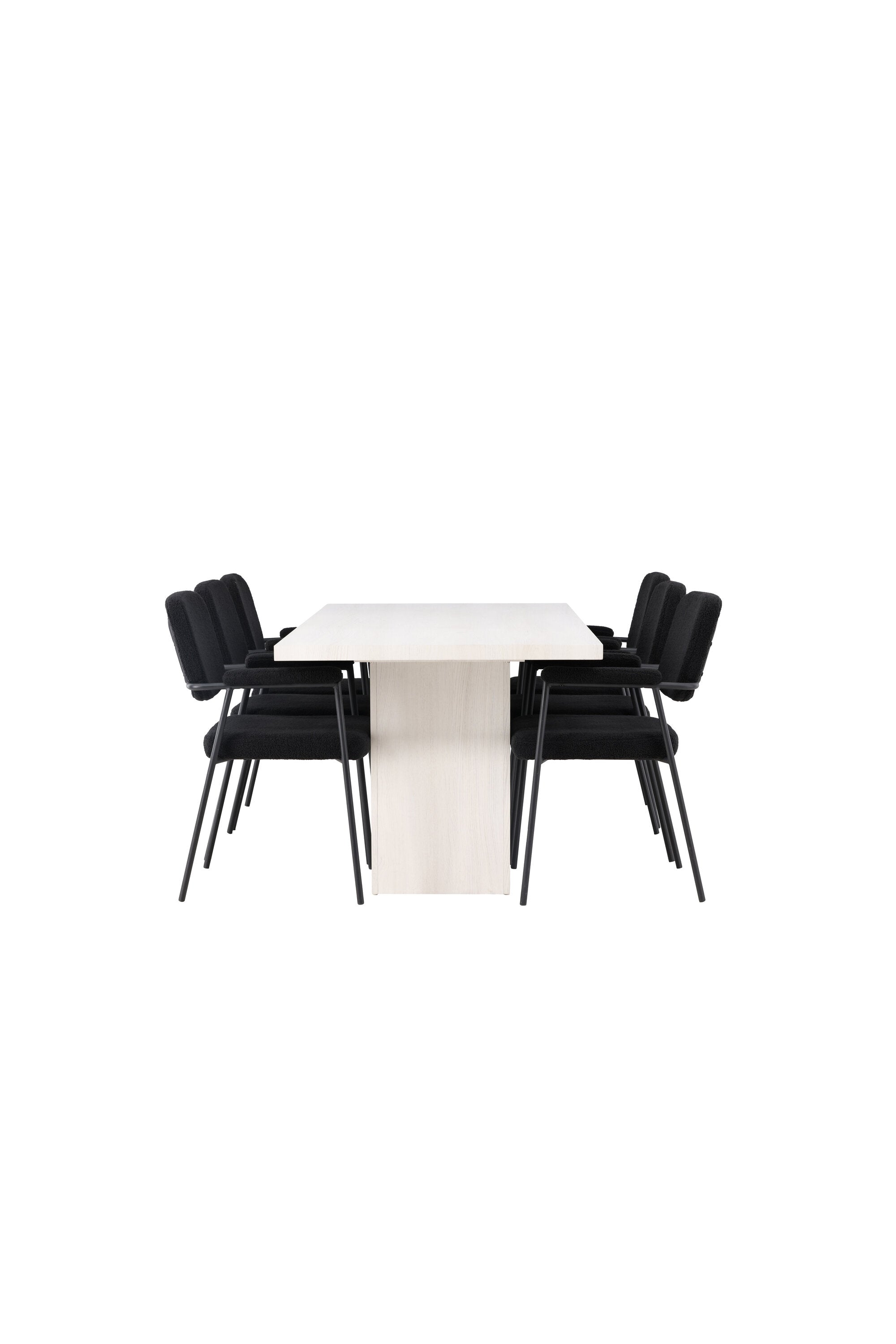Olga Esszimmerset + Yesterday 200cm/6St. in Schwarz präsentiert im Onlineshop von KAQTU Design AG. Esszimmerset ist von Venture Home