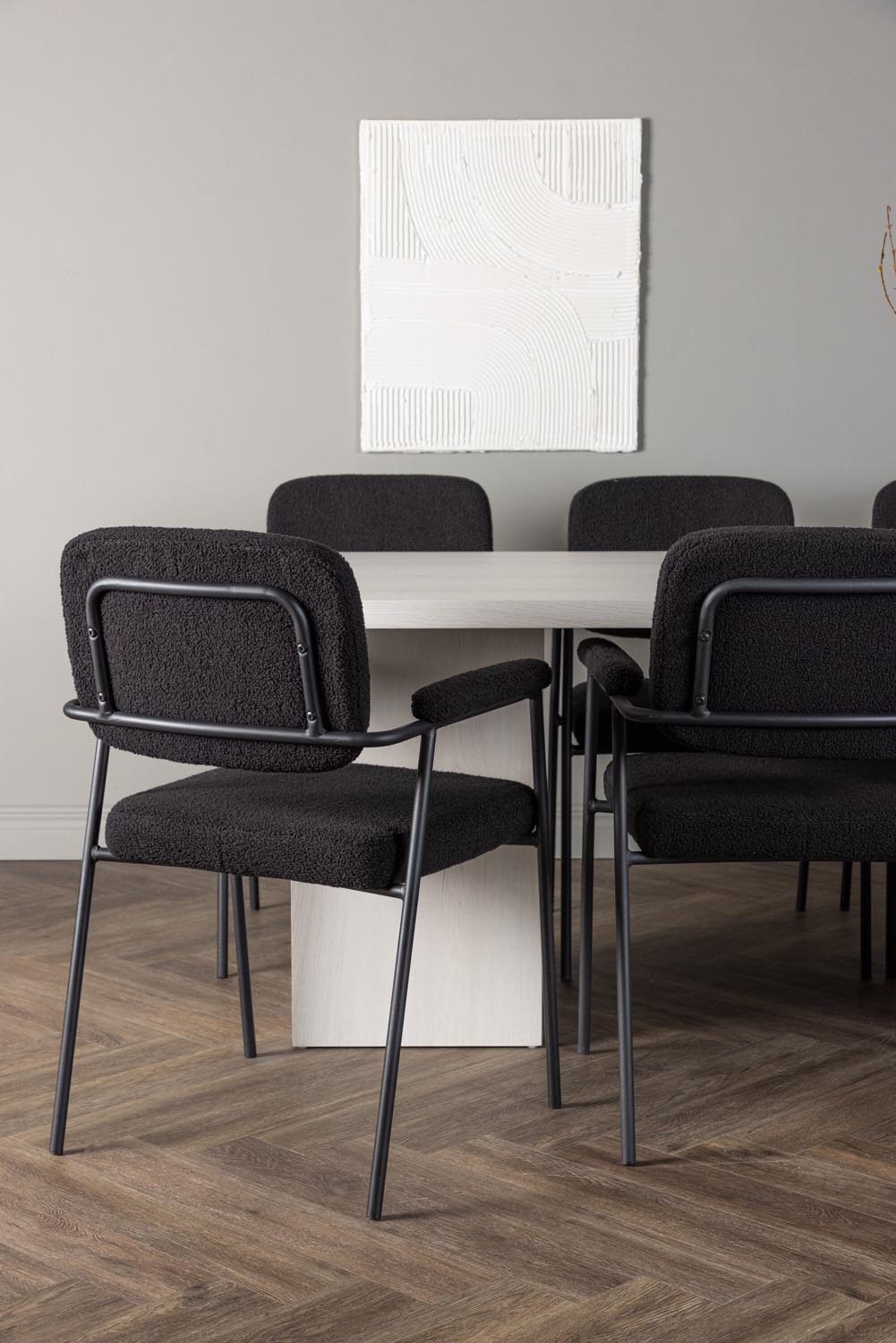 Olga Esszimmerset + Yesterday 200cm/6St. in Schwarz präsentiert im Onlineshop von KAQTU Design AG. Esszimmerset ist von Venture Home