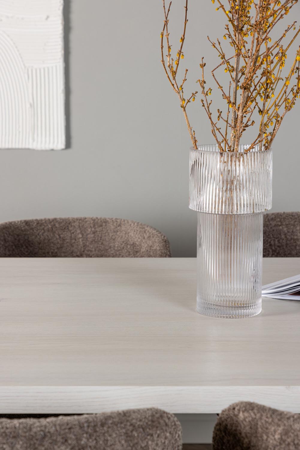 Olga Esszimmerset + Modesto 200cm/6St. in Schwarz, Dunkelgrau präsentiert im Onlineshop von KAQTU Design AG. Esszimmerset ist von Venture Home