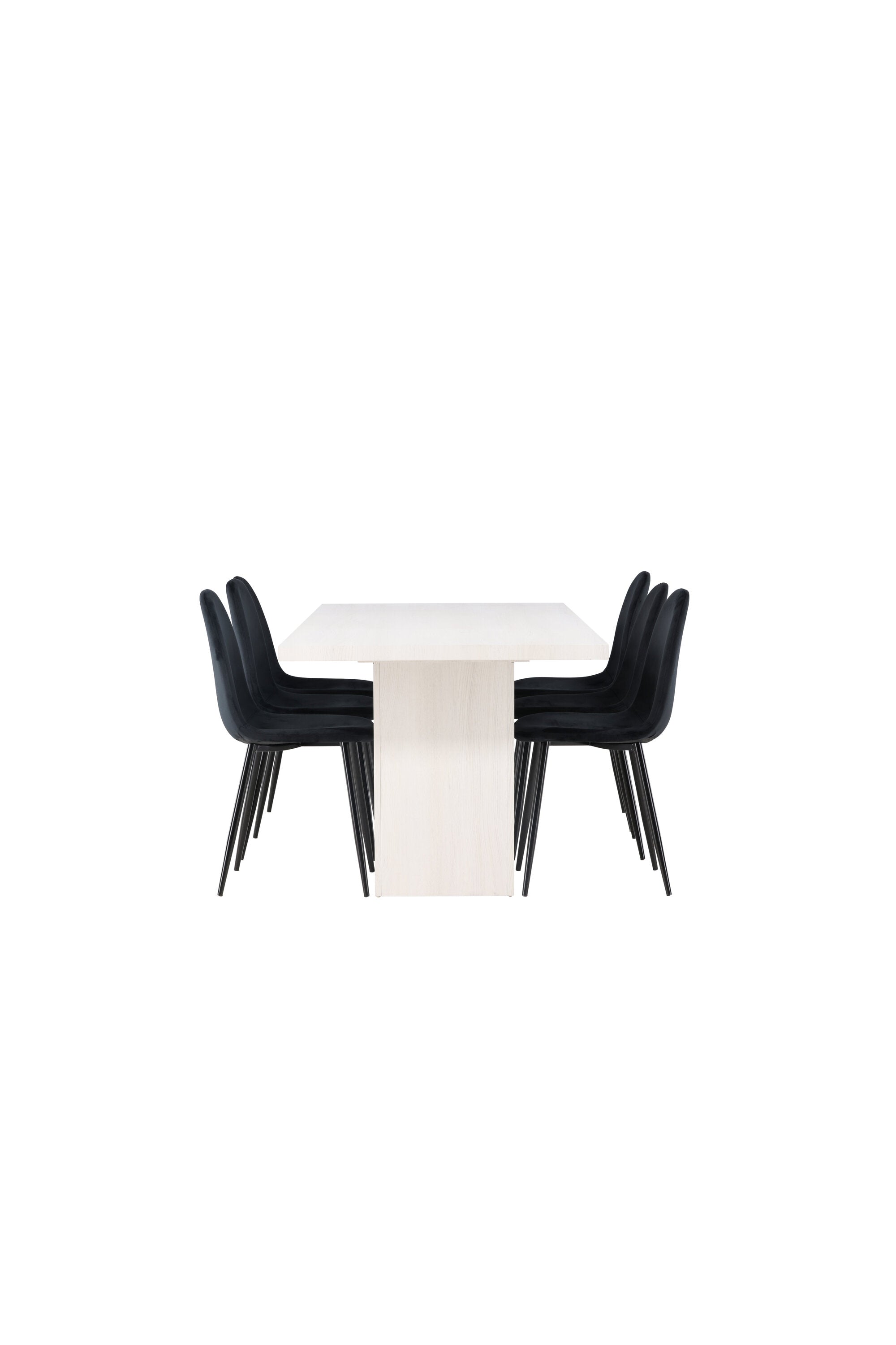 Olga Esszimmerset + Polar 200cm/6St. in Schwarz präsentiert im Onlineshop von KAQTU Design AG. Esszimmerset ist von Venture Home