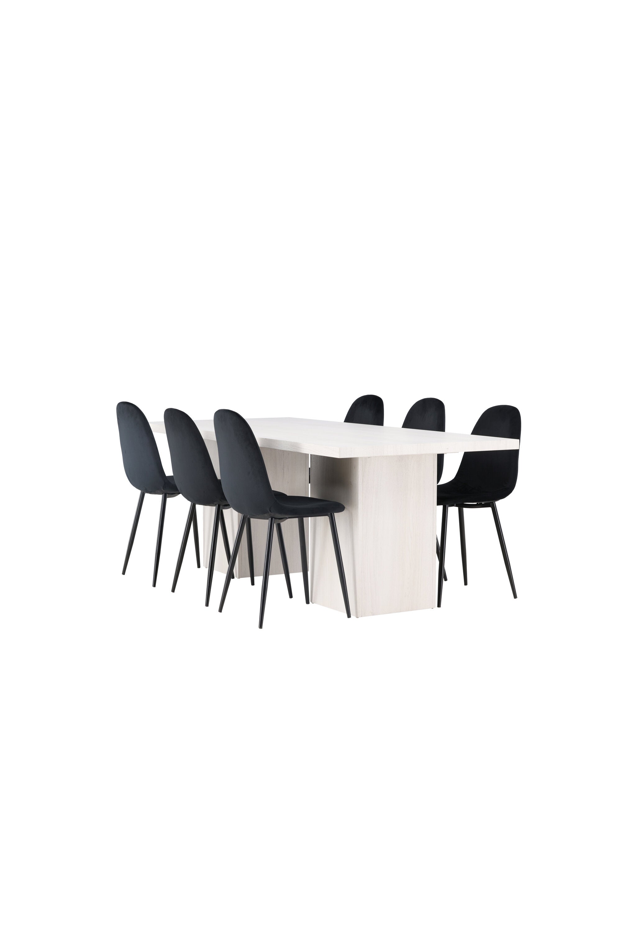 Olga Esszimmerset + Polar 200cm/6St. in Schwarz präsentiert im Onlineshop von KAQTU Design AG. Esszimmerset ist von Venture Home