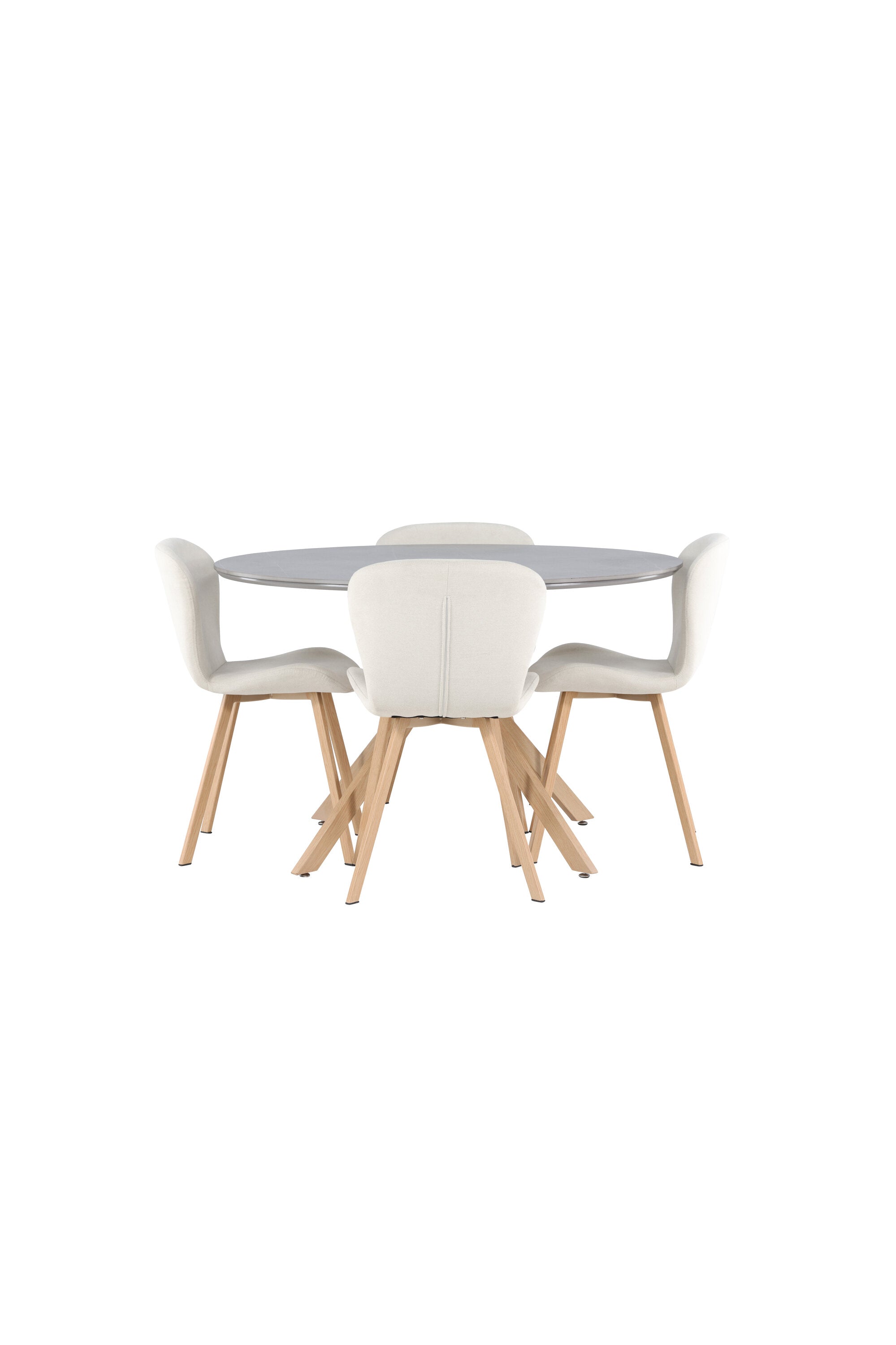 Piazza Esszimmerset + Lilja ⌀120cm/4St. in Beige, Natur präsentiert im Onlineshop von KAQTU Design AG. Esszimmerset ist von Venture Home