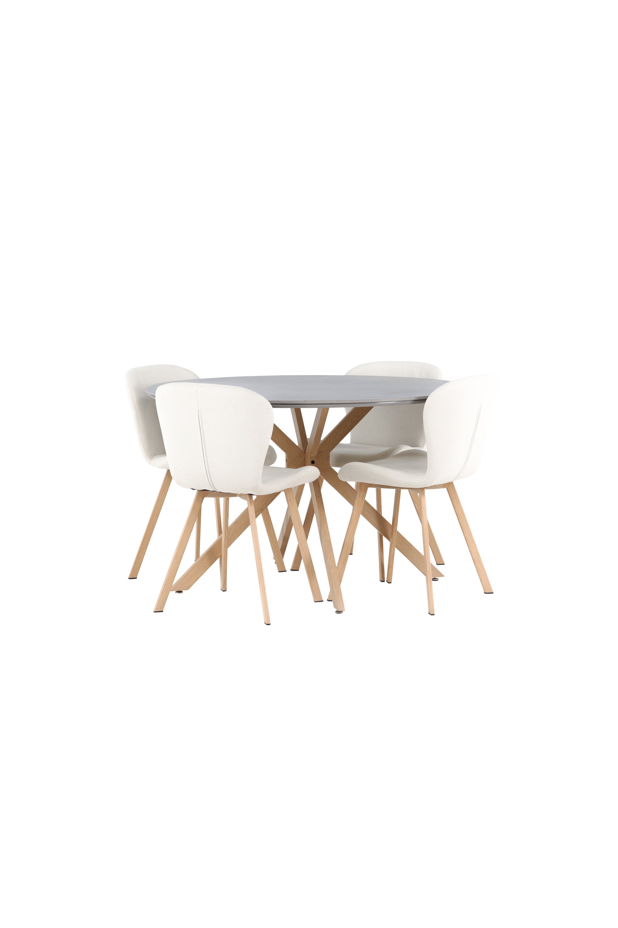 Piazza Esszimmerset + Lilja ⌀120cm/4St. in Beige, Natur präsentiert im Onlineshop von KAQTU Design AG. Esszimmerset ist von Venture Home