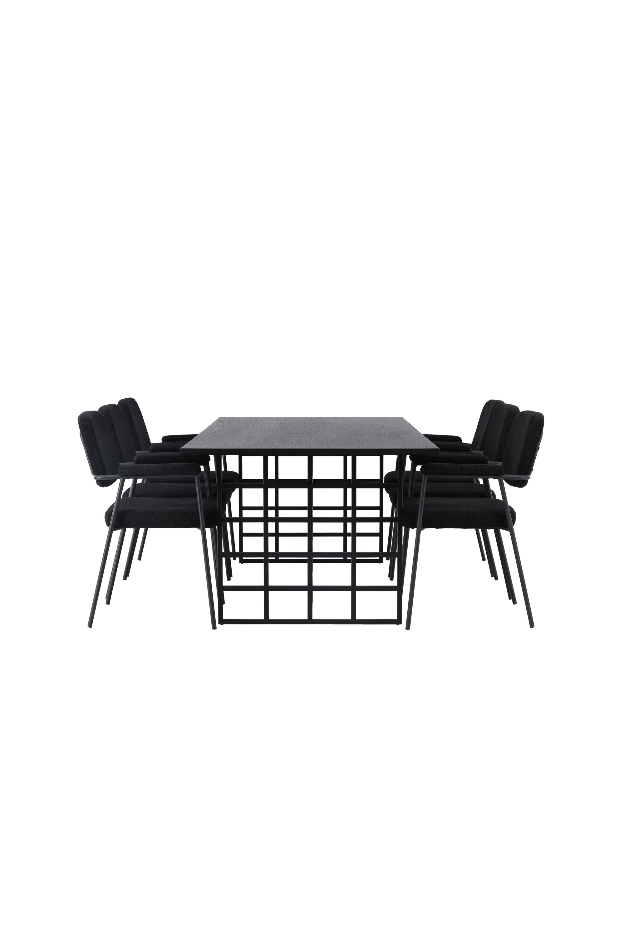 Ystad Esszimmerset + Yesterday 220cm/6St. in Schwarz präsentiert im Onlineshop von KAQTU Design AG. Esszimmerset ist von Venture Home