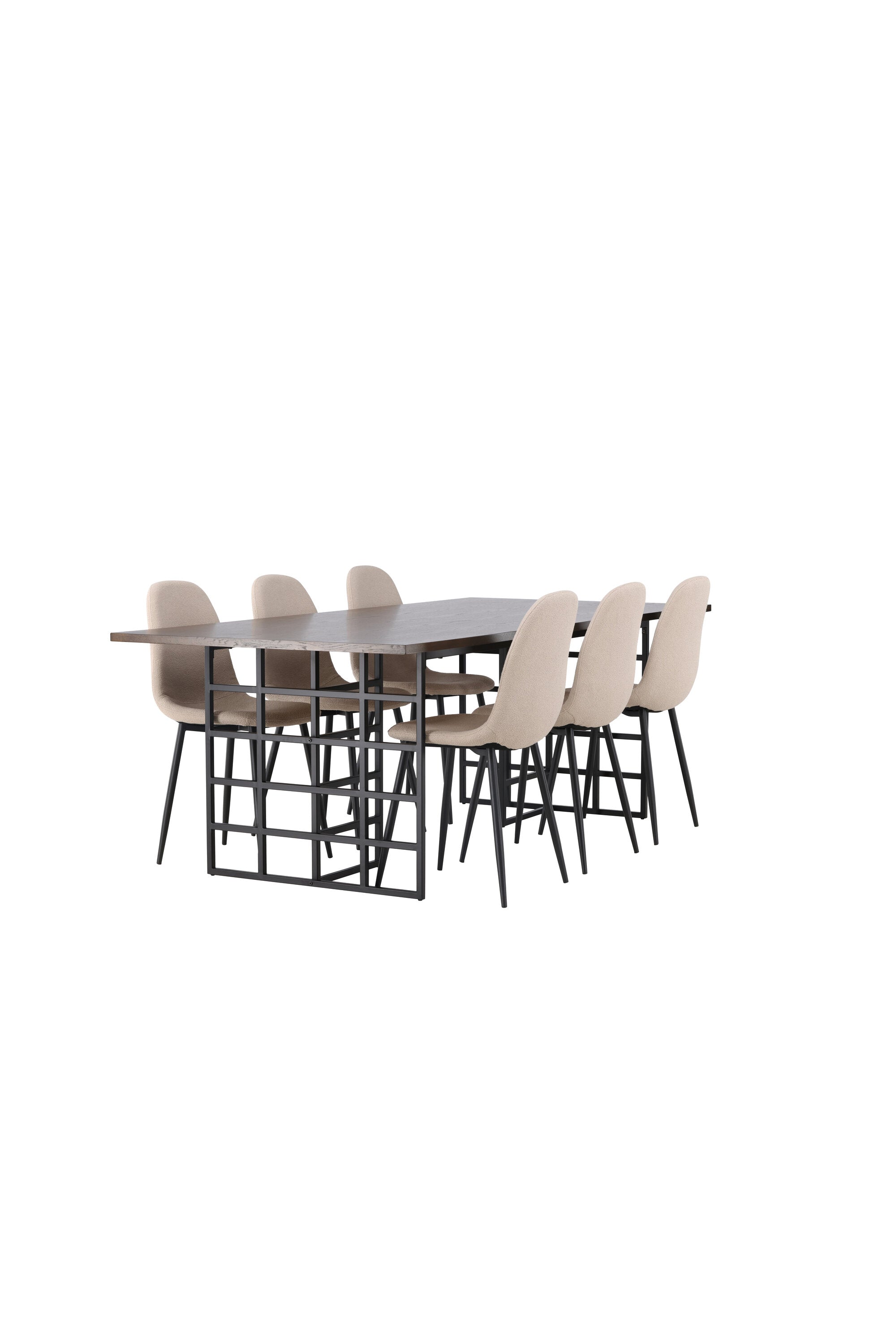 Ystad Esszimmerset + Polar 220cm/6St. in Beige, Schwarz präsentiert im Onlineshop von KAQTU Design AG. Esszimmerset ist von Venture Home