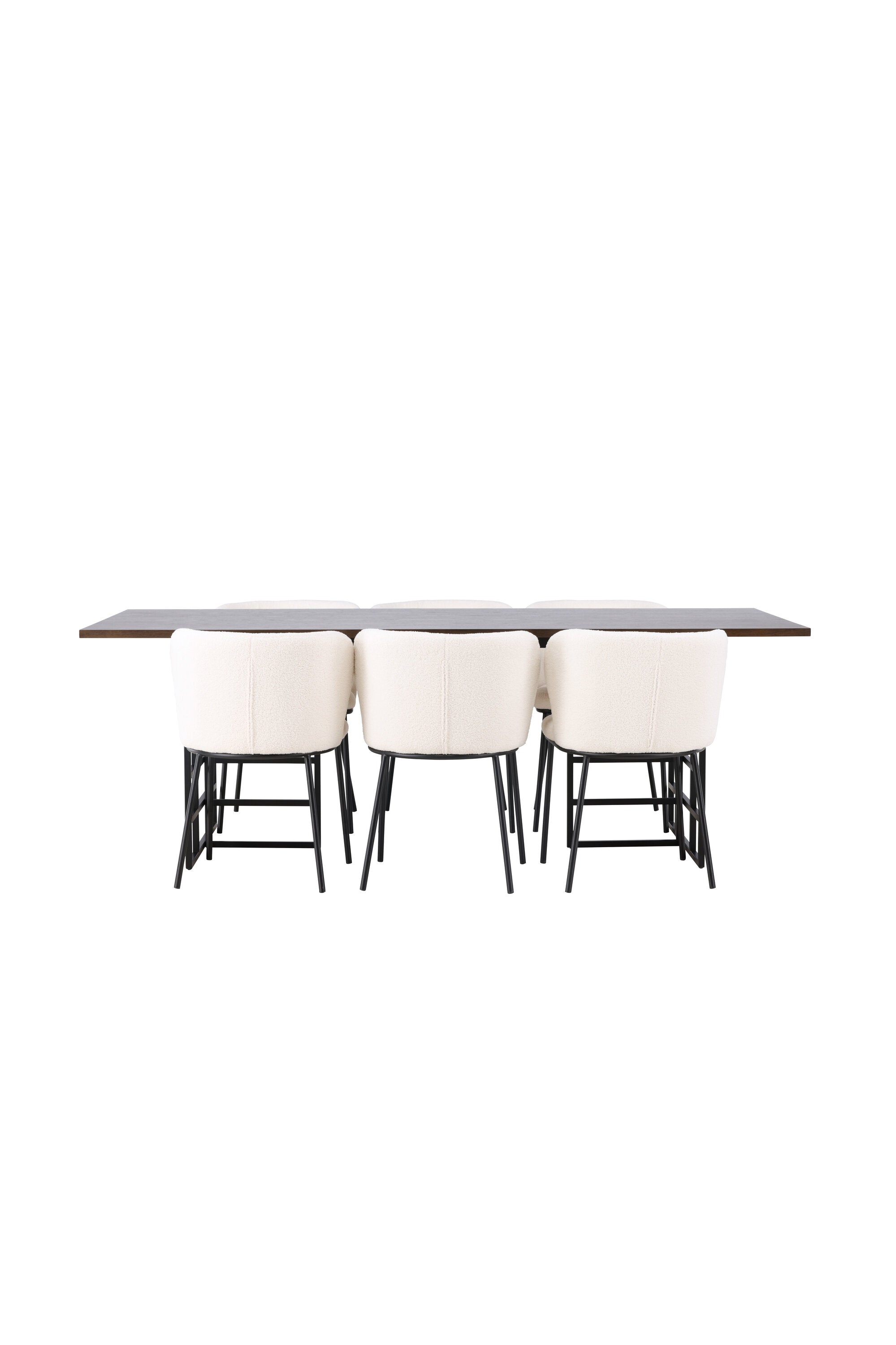 Ystad Esszimmerset + Edina 220cm/6St. in Schwarz-Weiss präsentiert im Onlineshop von KAQTU Design AG. Esszimmerset ist von Venture Home