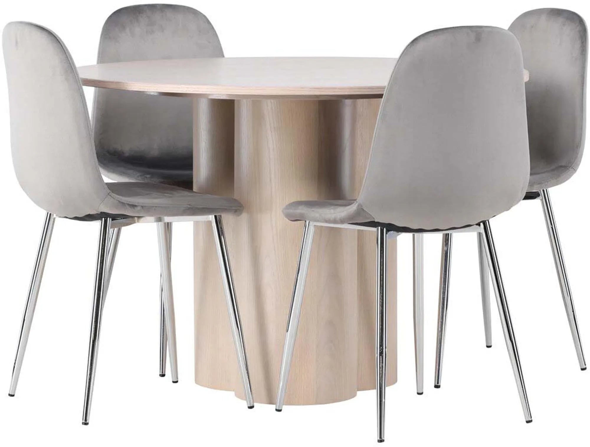Stilvolles Olivia Esszimmerset für 4 von Venture Home, rundes Design.