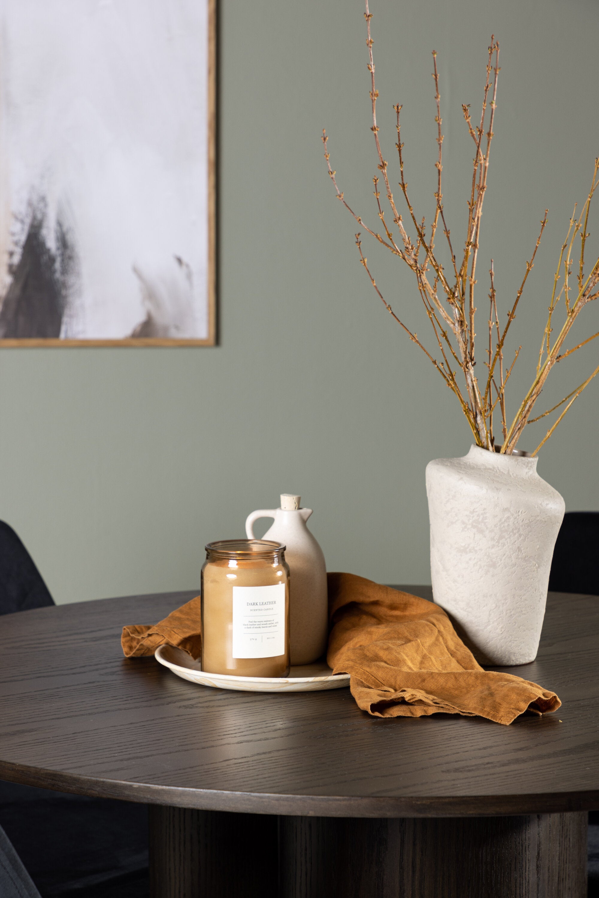 Olivia Esszimmerset + Night ⌀110cm/4St. in Braun / Schwarz präsentiert im Onlineshop von KAQTU Design AG. Esszimmerset ist von Venture Home