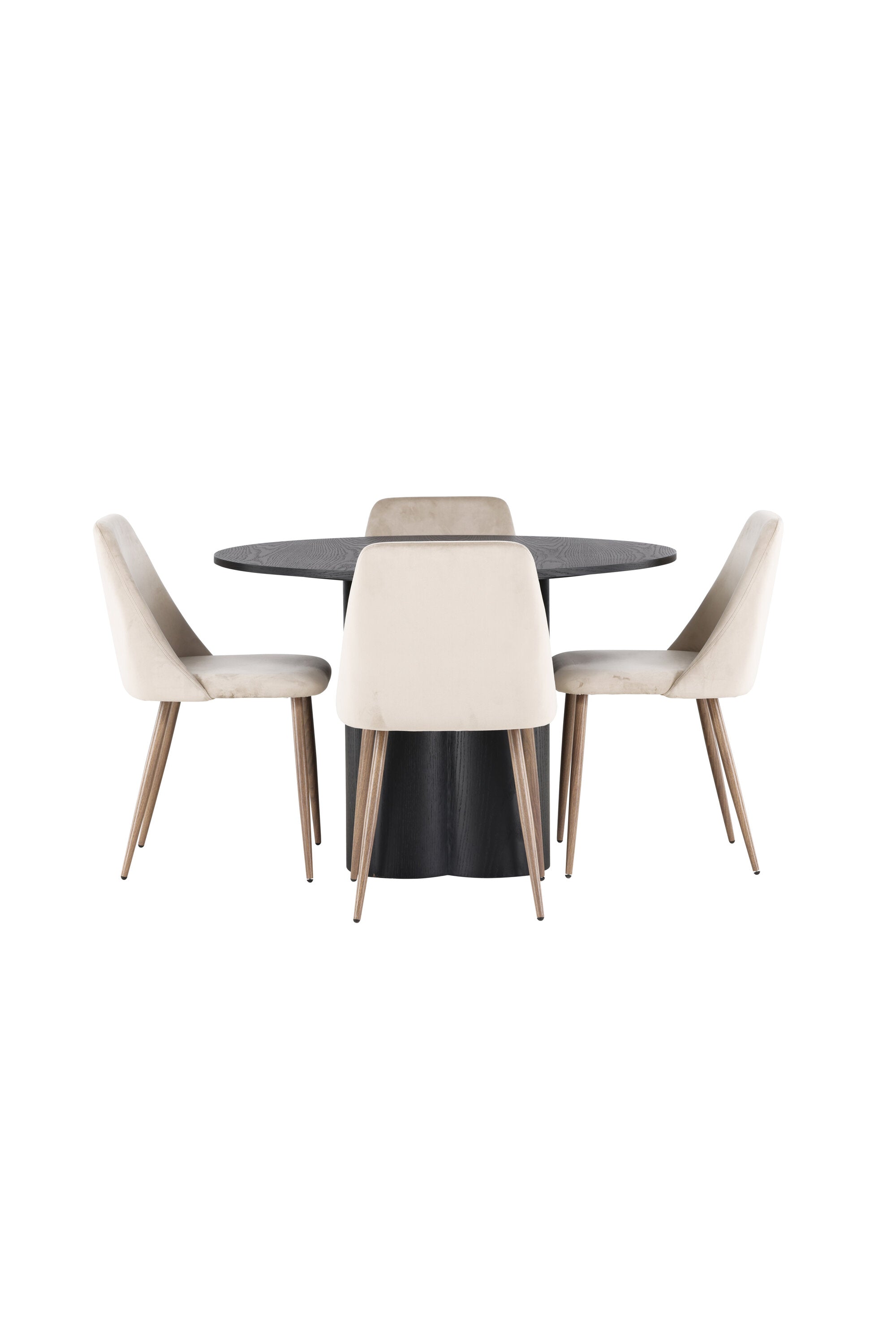 Olivia Esszimmerset + Night ⌀110cm/4St. in Braun / Walnuss präsentiert im Onlineshop von KAQTU Design AG. Esszimmerset ist von Venture Home