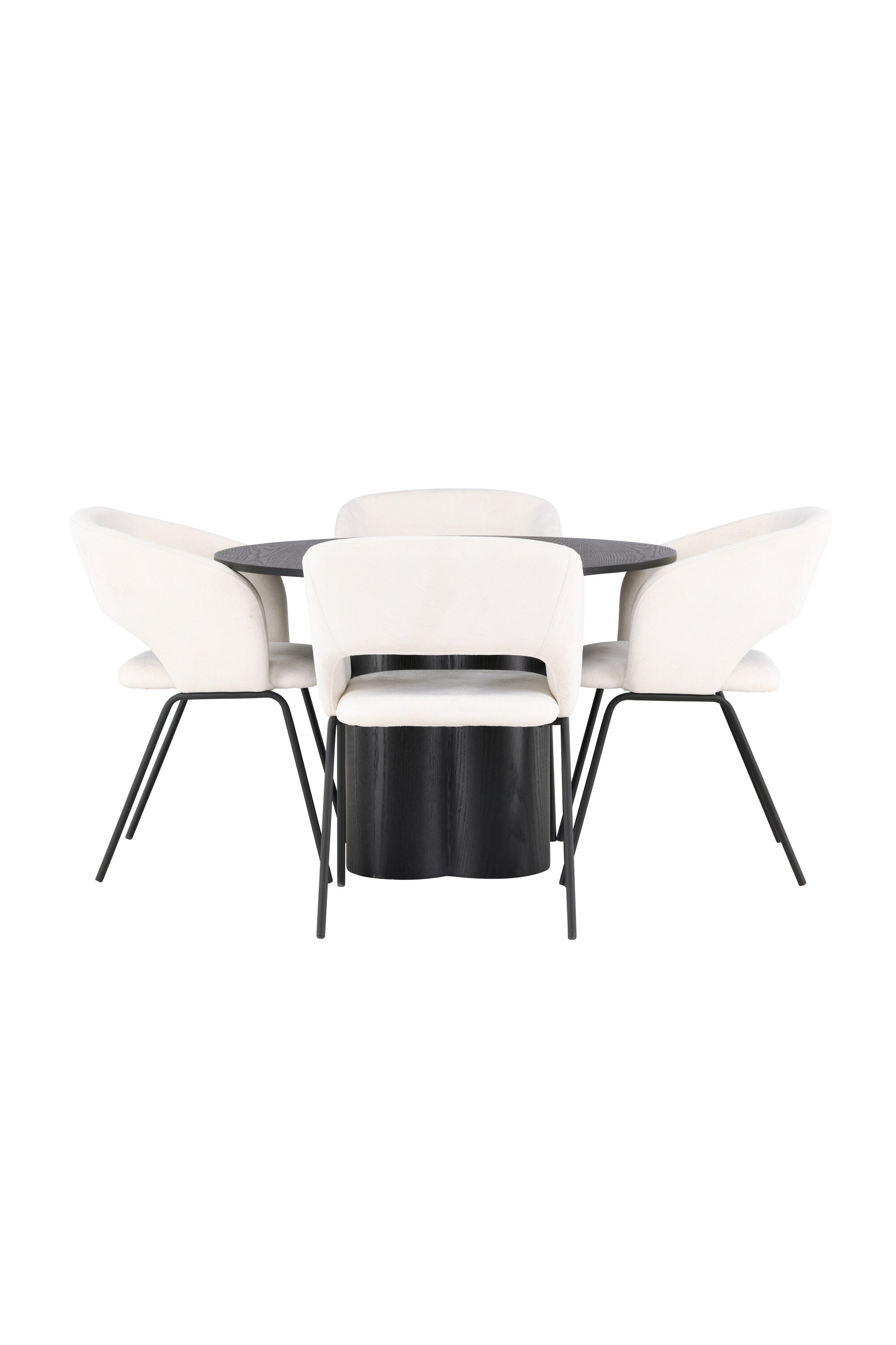 Olivia Esszimmerset + Day ⌀110cm/4St. in Schwarz / Weiss präsentiert im Onlineshop von KAQTU Design AG. Esszimmerset ist von Venture Home