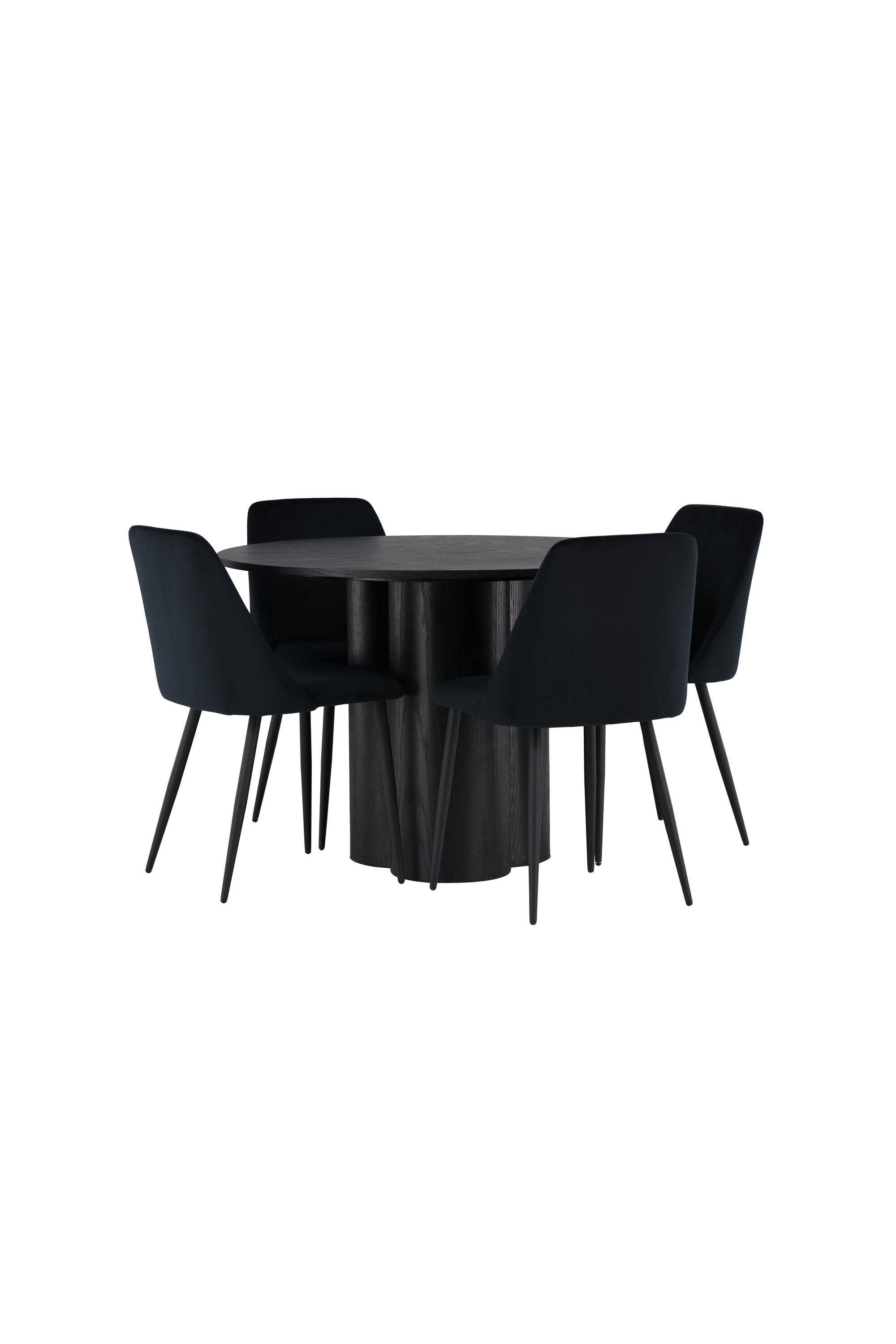 Olivia Esszimmerset + Night ⌀110cm/4St. in Schwarz präsentiert im Onlineshop von KAQTU Design AG. Esszimmerset ist von Venture Home