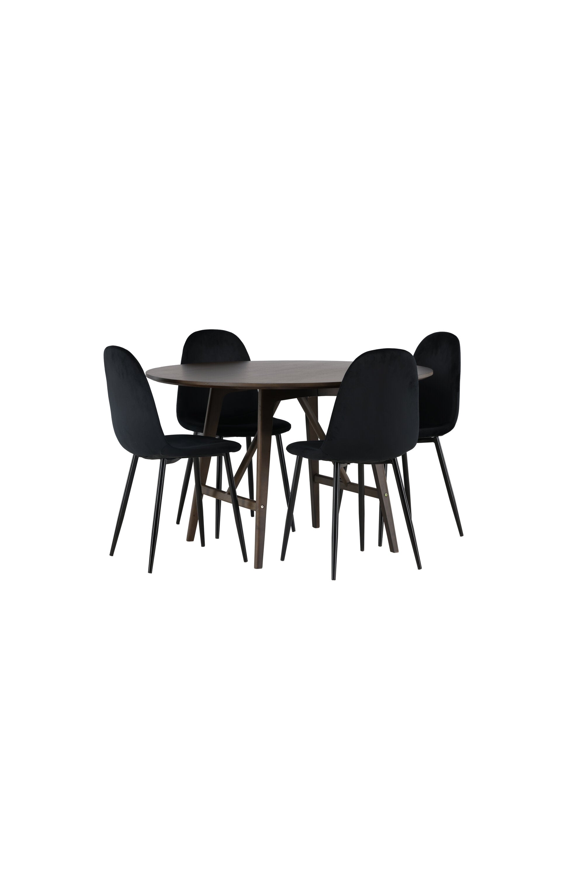 Kaseindon Esszimmerset + Polar ⌀100cm/4St. in Schwarz präsentiert im Onlineshop von KAQTU Design AG. Esszimmerset ist von Venture Home