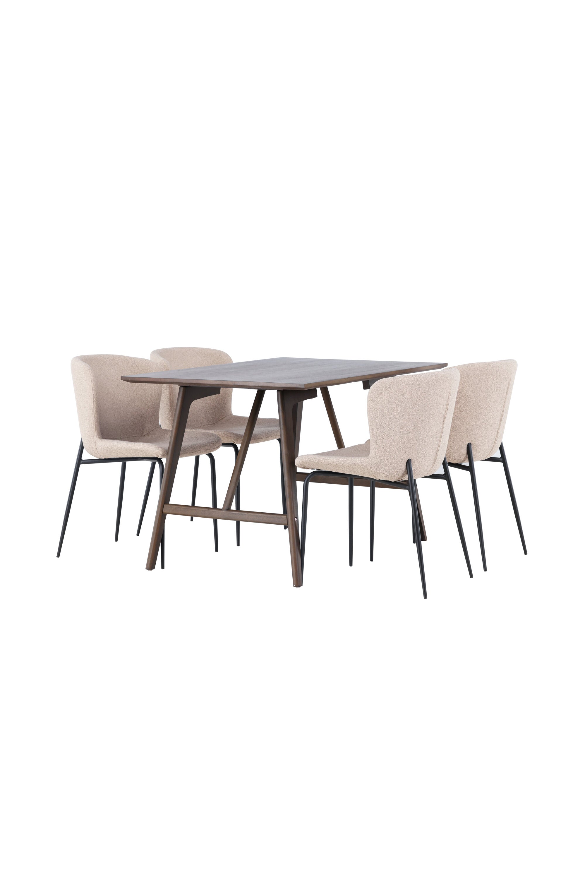 Kaseindon Esszimmerset + Modesto 120cm/4St. in Beige, Schwarz präsentiert im Onlineshop von KAQTU Design AG. Esszimmerset ist von Venture Home