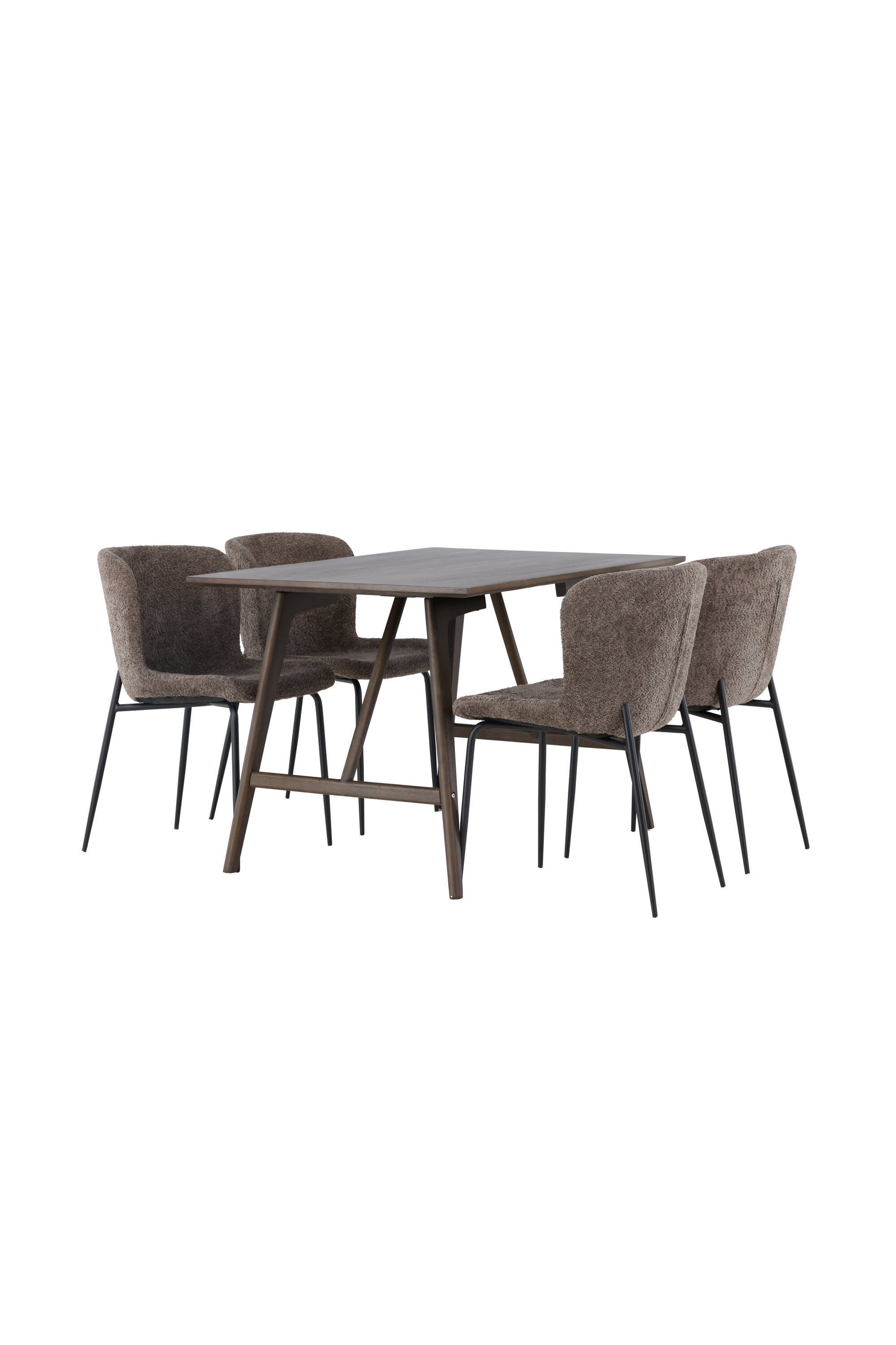 Kaseindon Esszimmerset + Modesto 120cm/4St. in Schwarz, Dunkelgrau präsentiert im Onlineshop von KAQTU Design AG. Esszimmerset ist von Venture Home