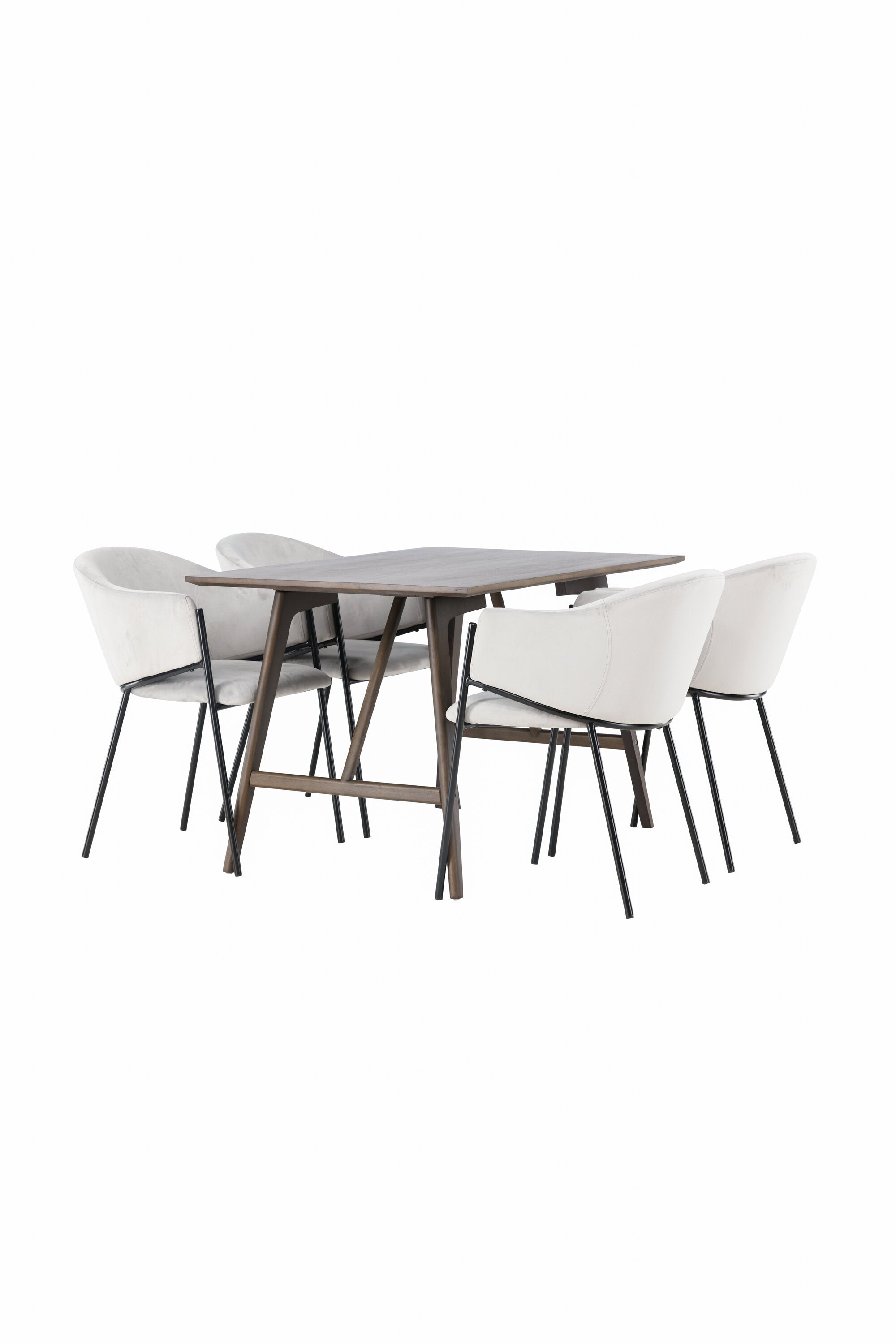 Kaseindon Esszimmerset + Evelina 120cm/4St. in Schwarzgrau präsentiert im Onlineshop von KAQTU Design AG. Esszimmerset ist von Venture Home