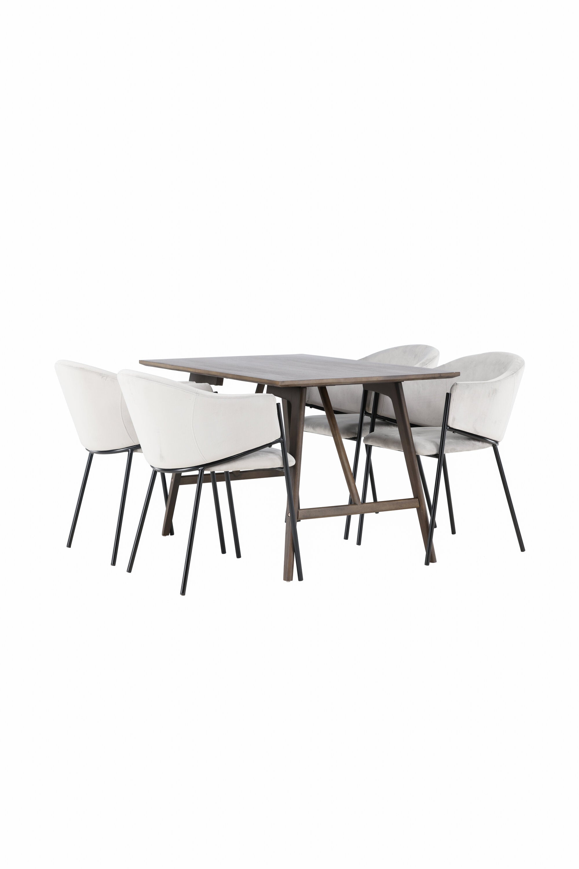 Kaseindon Esszimmerset + Evelina 120cm/4St. in Schwarzgrau präsentiert im Onlineshop von KAQTU Design AG. Esszimmerset ist von Venture Home