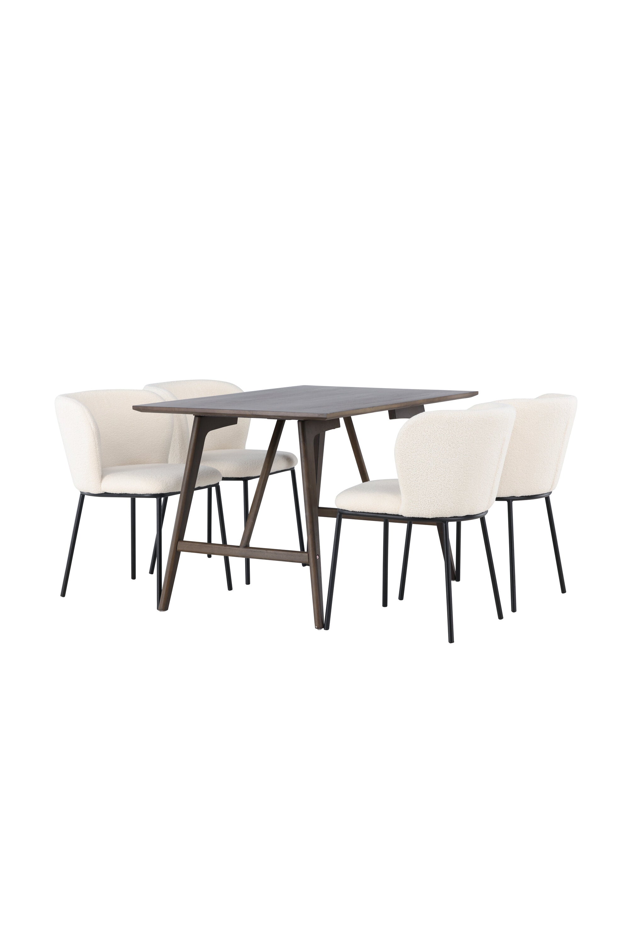 Kaseindon Esszimmerset + Edina 120cm/4St. in Schwarz-Weiss präsentiert im Onlineshop von KAQTU Design AG. Esszimmerset ist von Venture Home