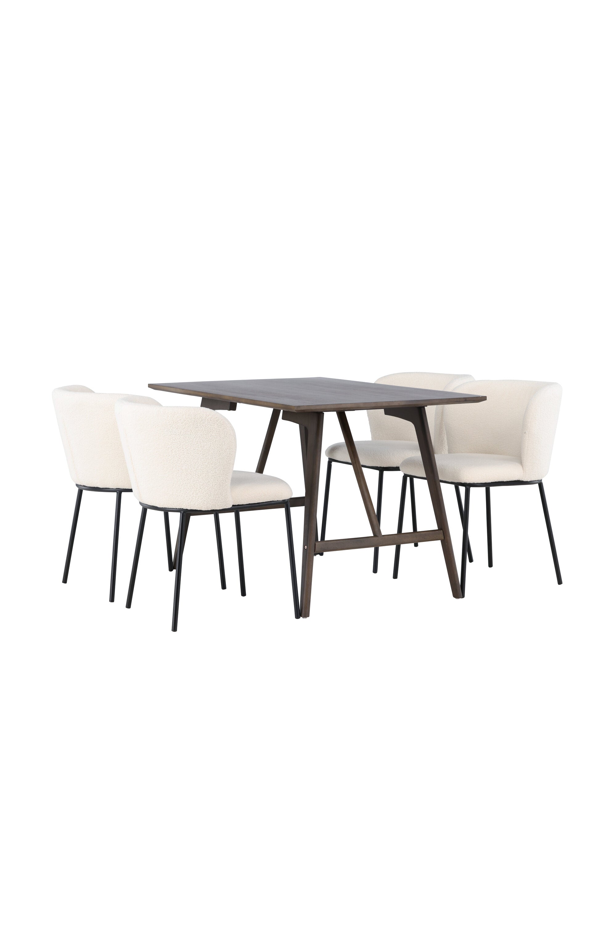 Kaseindon Esszimmerset + Edina 120cm/4St. in Schwarz-Weiss präsentiert im Onlineshop von KAQTU Design AG. Esszimmerset ist von Venture Home