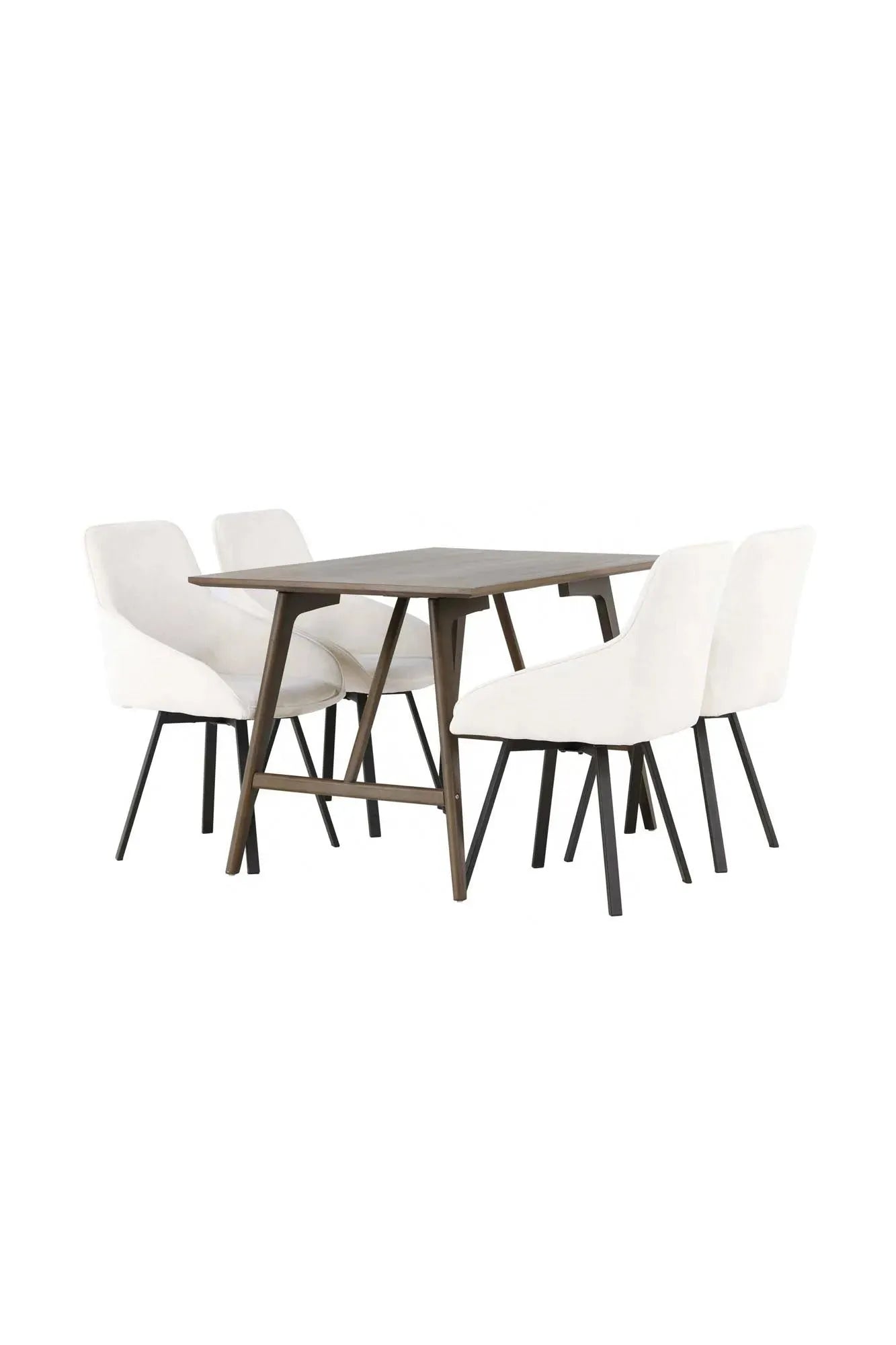 Elegantes Kaseindon Esszimmerset mit Rosie Tisch, 120cm, 4 Stühle.