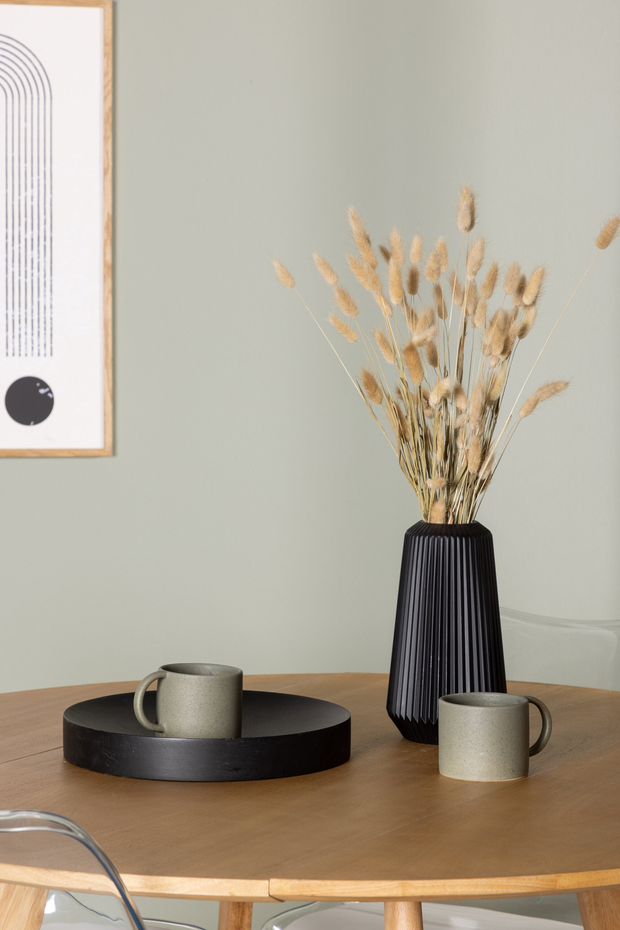 Yadikon Esszimmerset + Edvin ⌀120cm/4St. in Natur,Transparent,Weiss präsentiert im Onlineshop von KAQTU Design AG. Esszimmerset ist von Venture Home