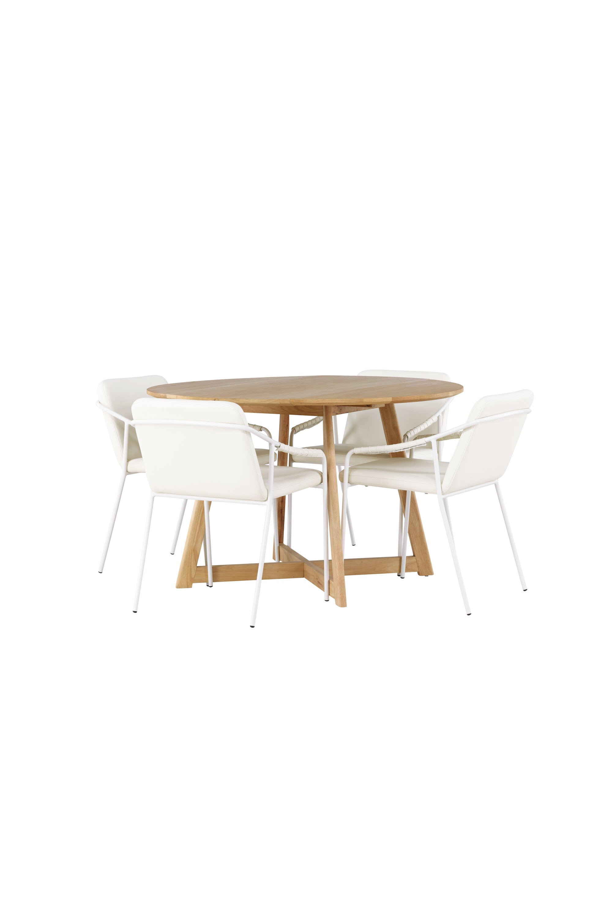 Yadikon Esszimmerset + Tvist ⌀120cm/4St. in Beige präsentiert im Onlineshop von KAQTU Design AG. Esszimmerset ist von Venture Home