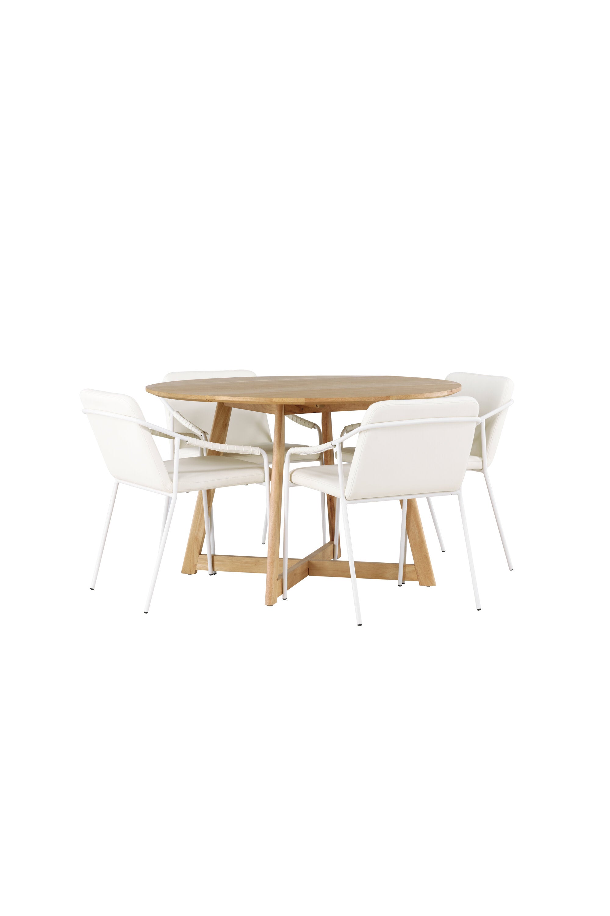 Yadikon Esszimmerset + Tvist ⌀120cm/4St. in Beige präsentiert im Onlineshop von KAQTU Design AG. Esszimmerset ist von Venture Home