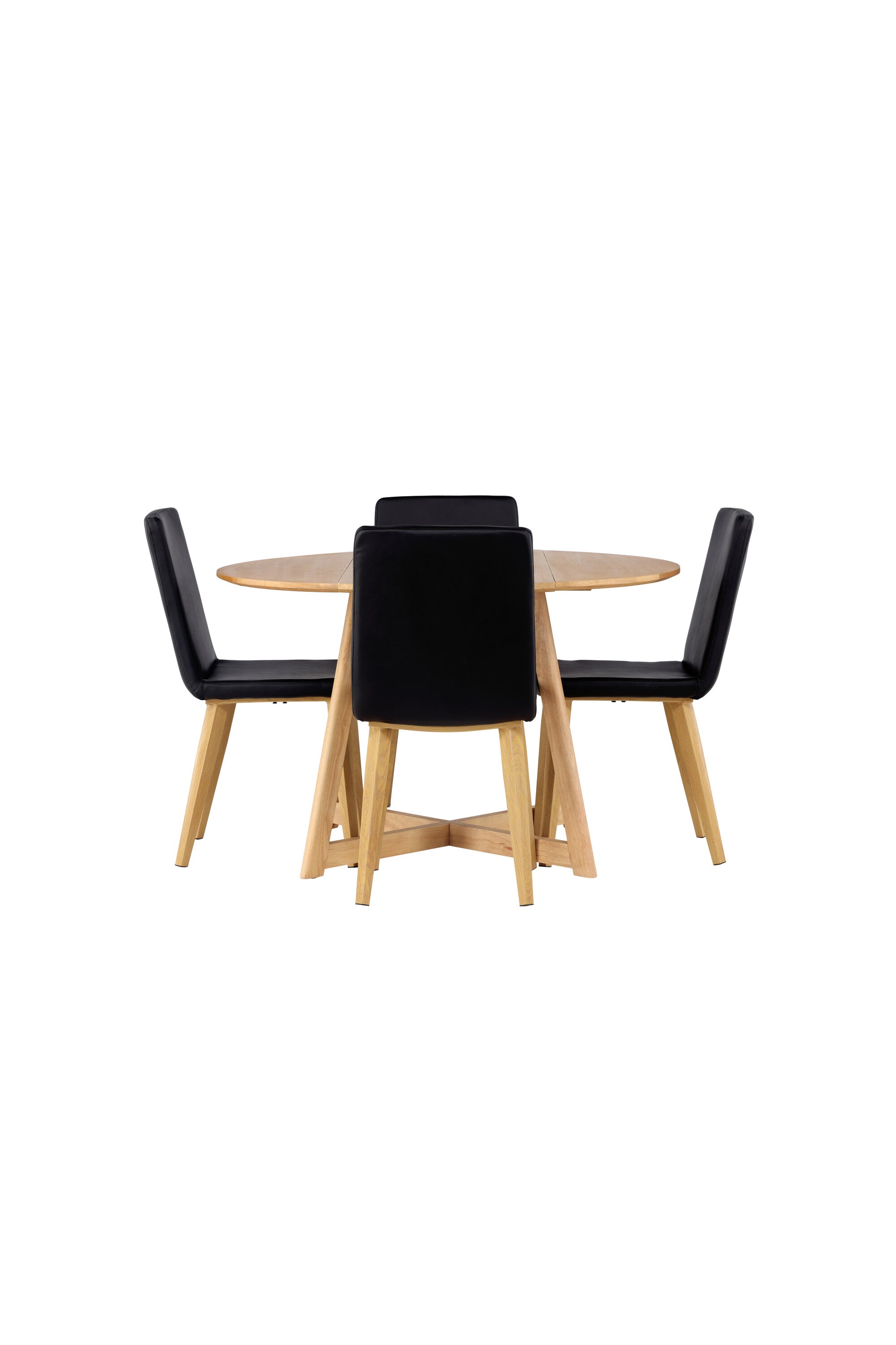 Yadikon Esszimmerset + Today ⌀120cm/4St. in Schwarz, Natur präsentiert im Onlineshop von KAQTU Design AG. Esszimmerset ist von Venture Home