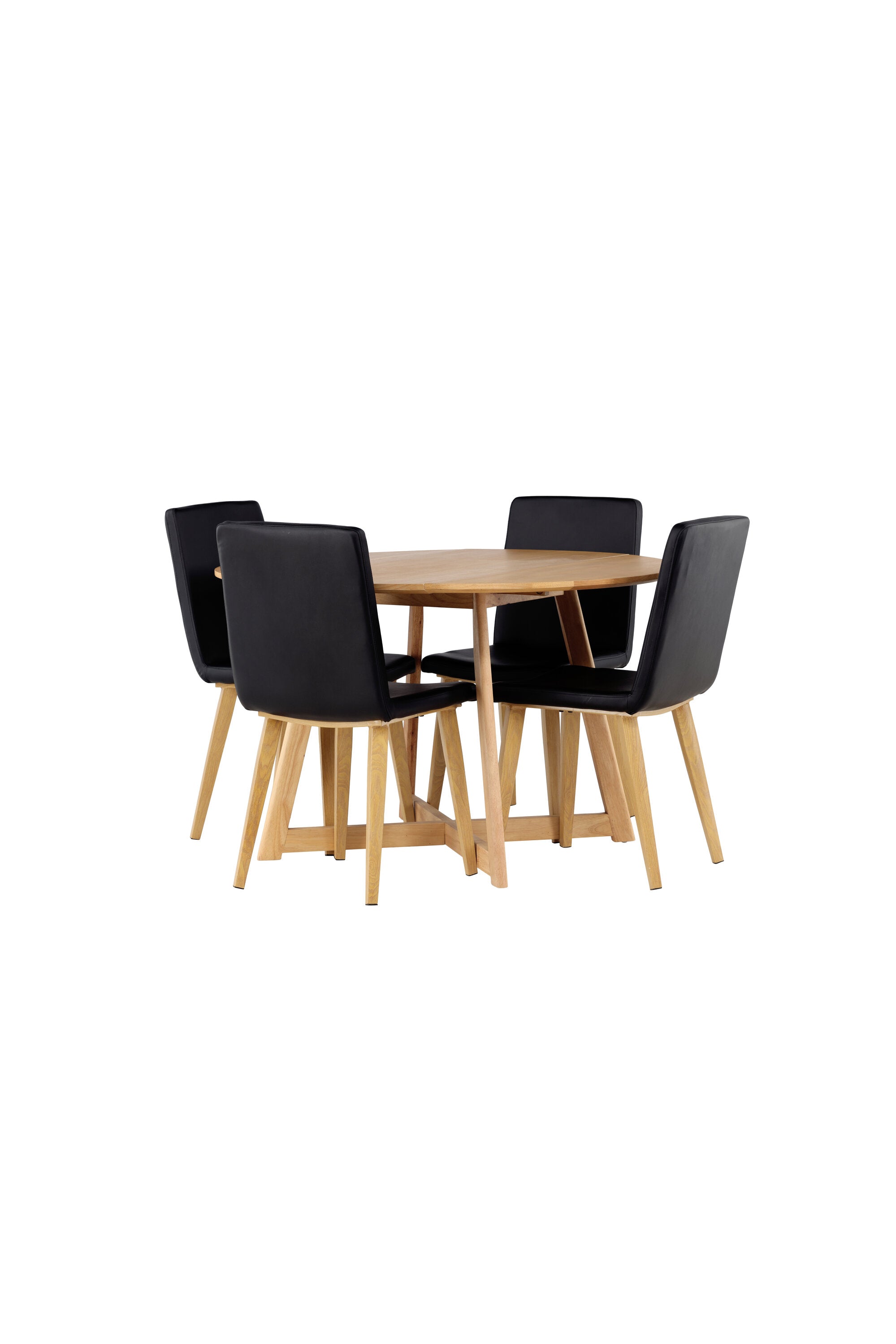 Yadikon Esszimmerset + Today ⌀120cm/4St. in Schwarz, Natur präsentiert im Onlineshop von KAQTU Design AG. Esszimmerset ist von Venture Home