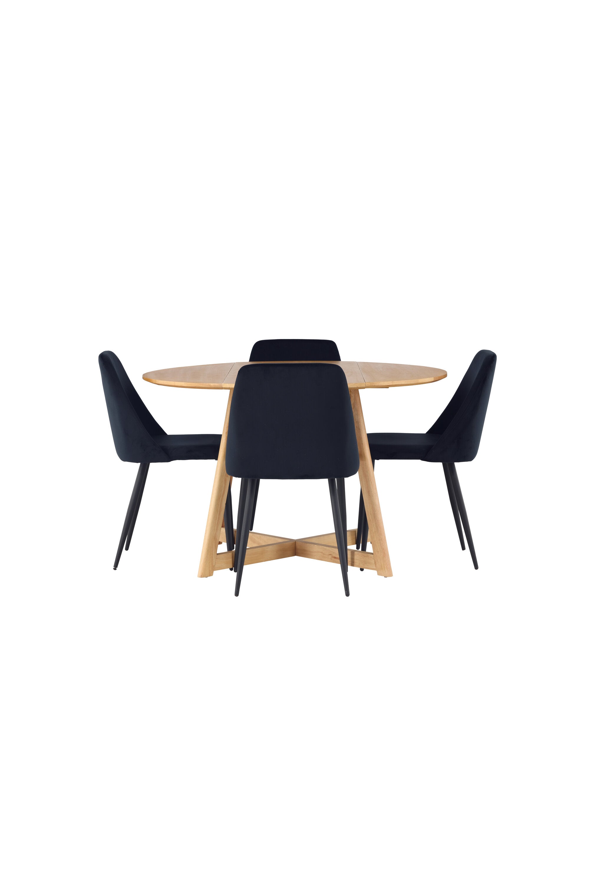 Yadikon Esszimmerset + Night ⌀120cm/4St. in Schwarz präsentiert im Onlineshop von KAQTU Design AG. Esszimmerset ist von Venture Home