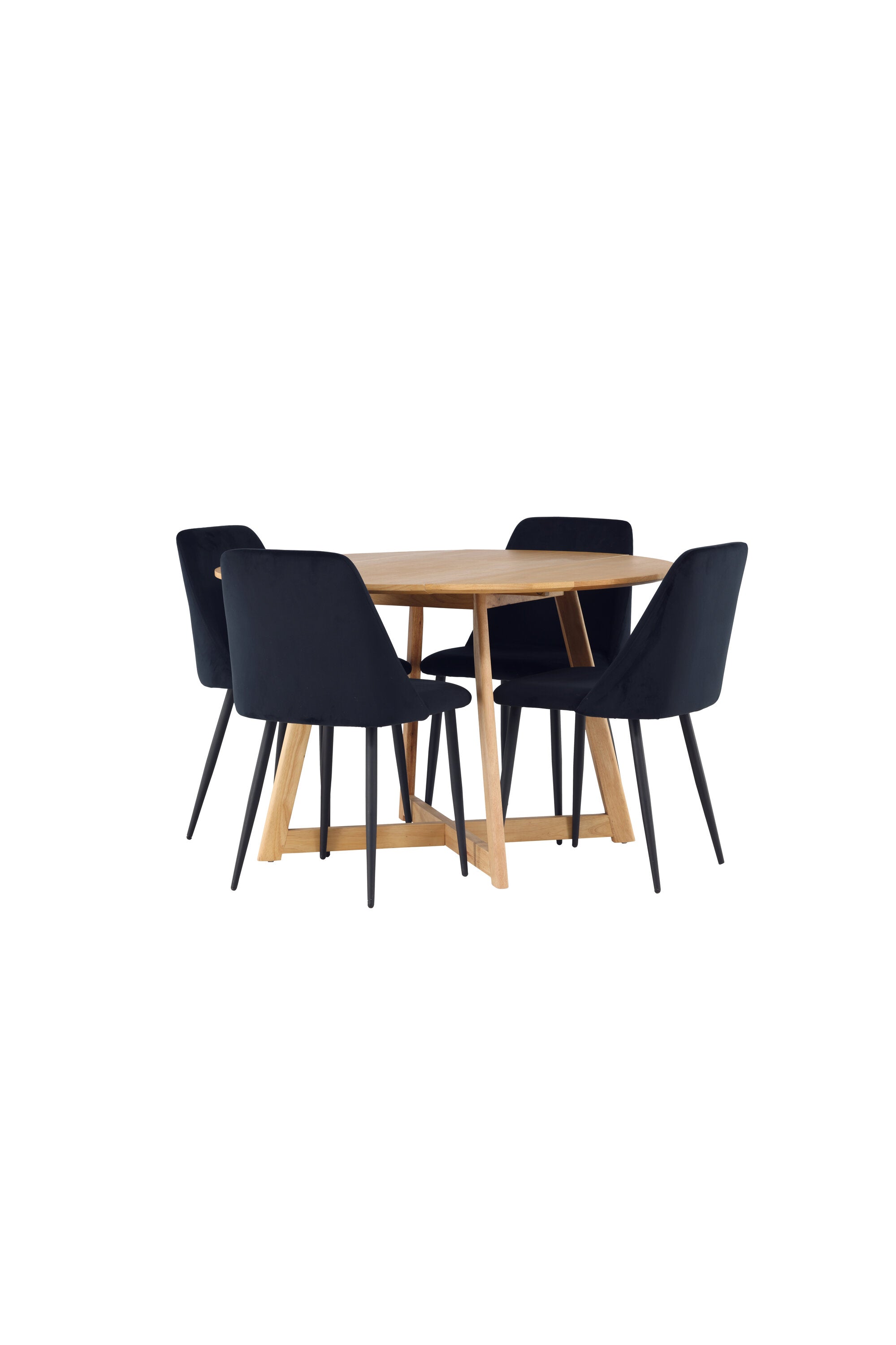Yadikon Esszimmerset + Night ⌀120cm/4St. in Schwarz präsentiert im Onlineshop von KAQTU Design AG. Esszimmerset ist von Venture Home