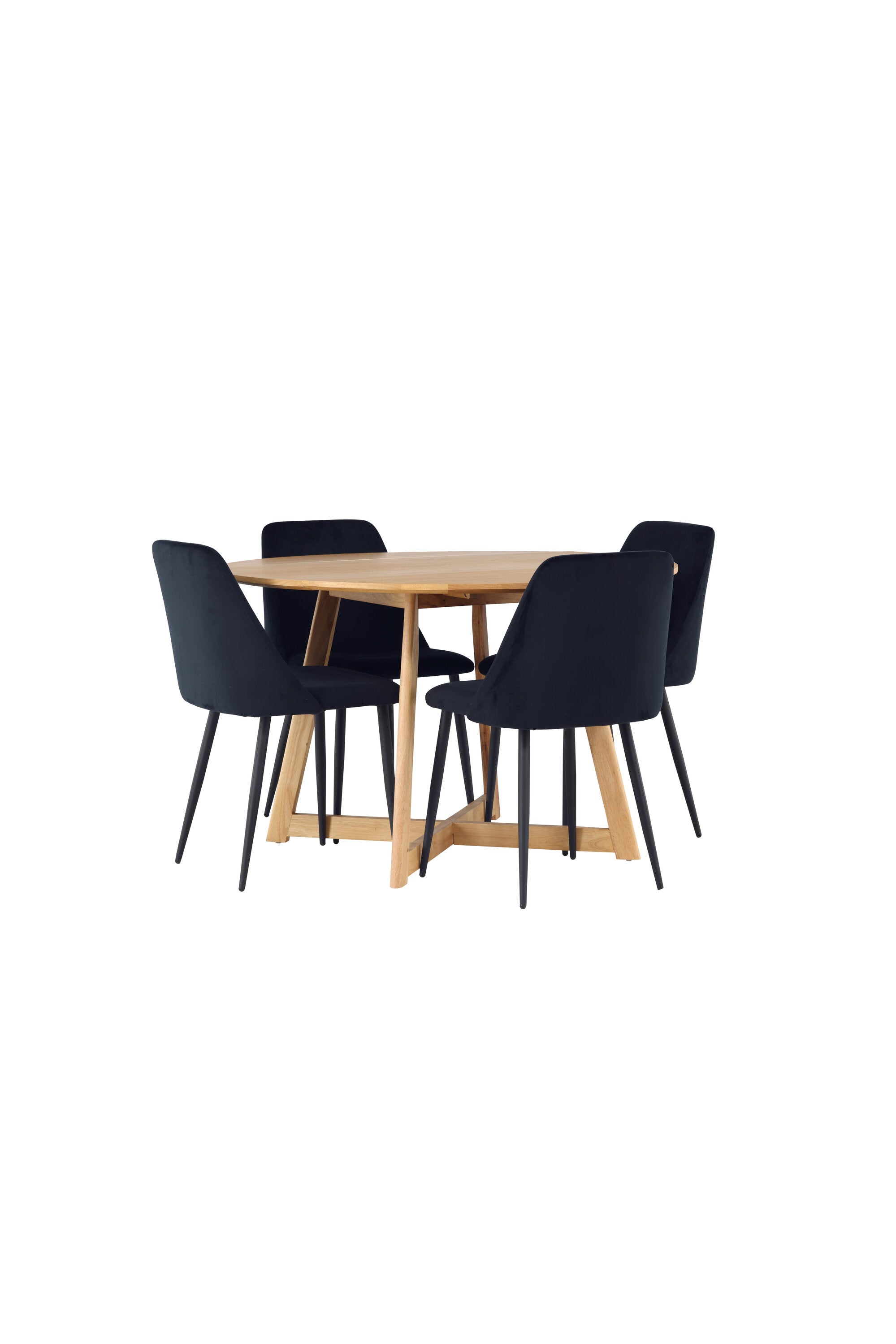 Yadikon Esszimmerset + Night ⌀120cm/4St. in Schwarz präsentiert im Onlineshop von KAQTU Design AG. Esszimmerset ist von Venture Home