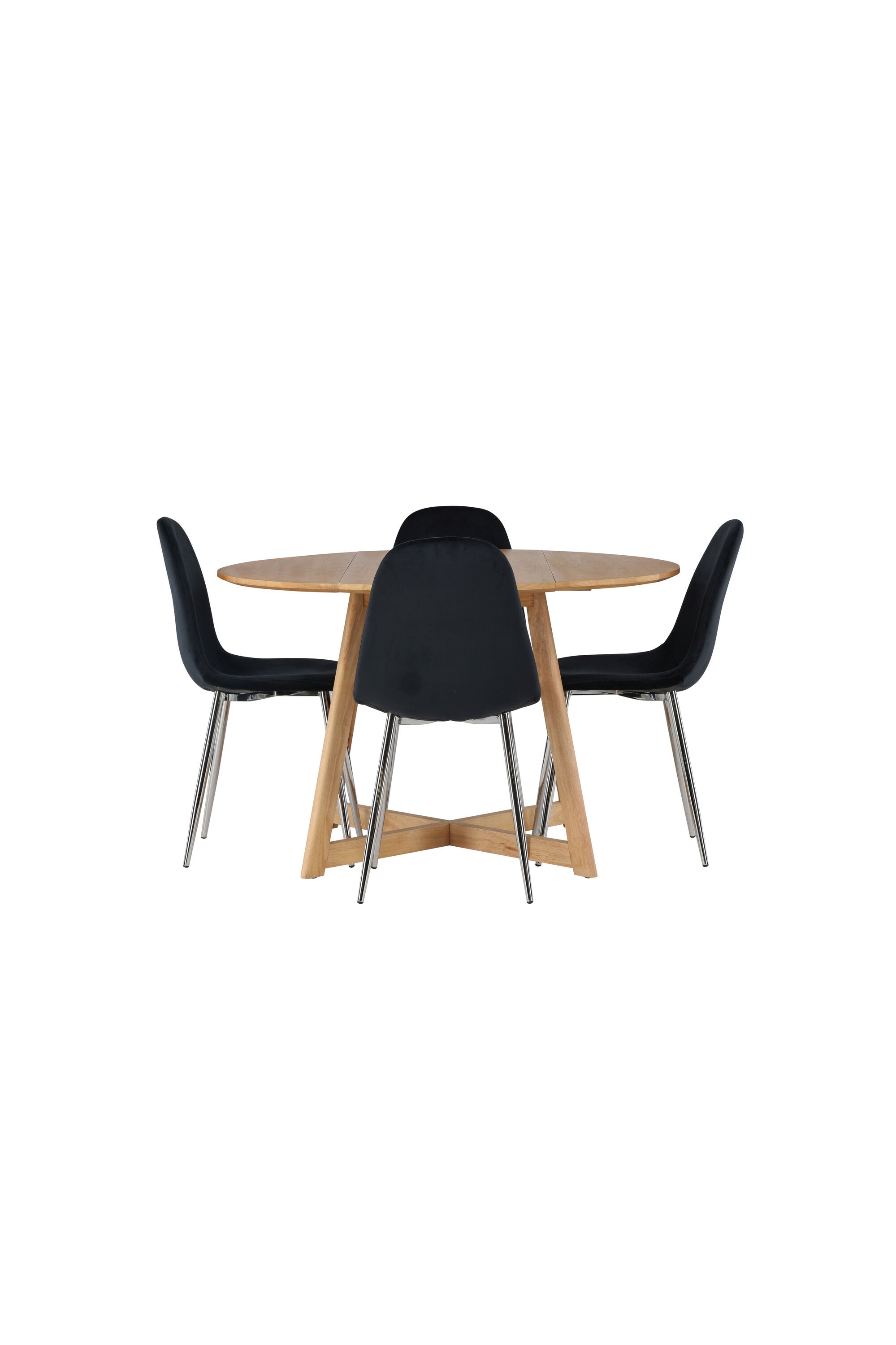 Yadikon Esszimmerset + Polar ⌀120cm/4St. in Schwarzes Silber präsentiert im Onlineshop von KAQTU Design AG. Esszimmerset ist von Venture Home