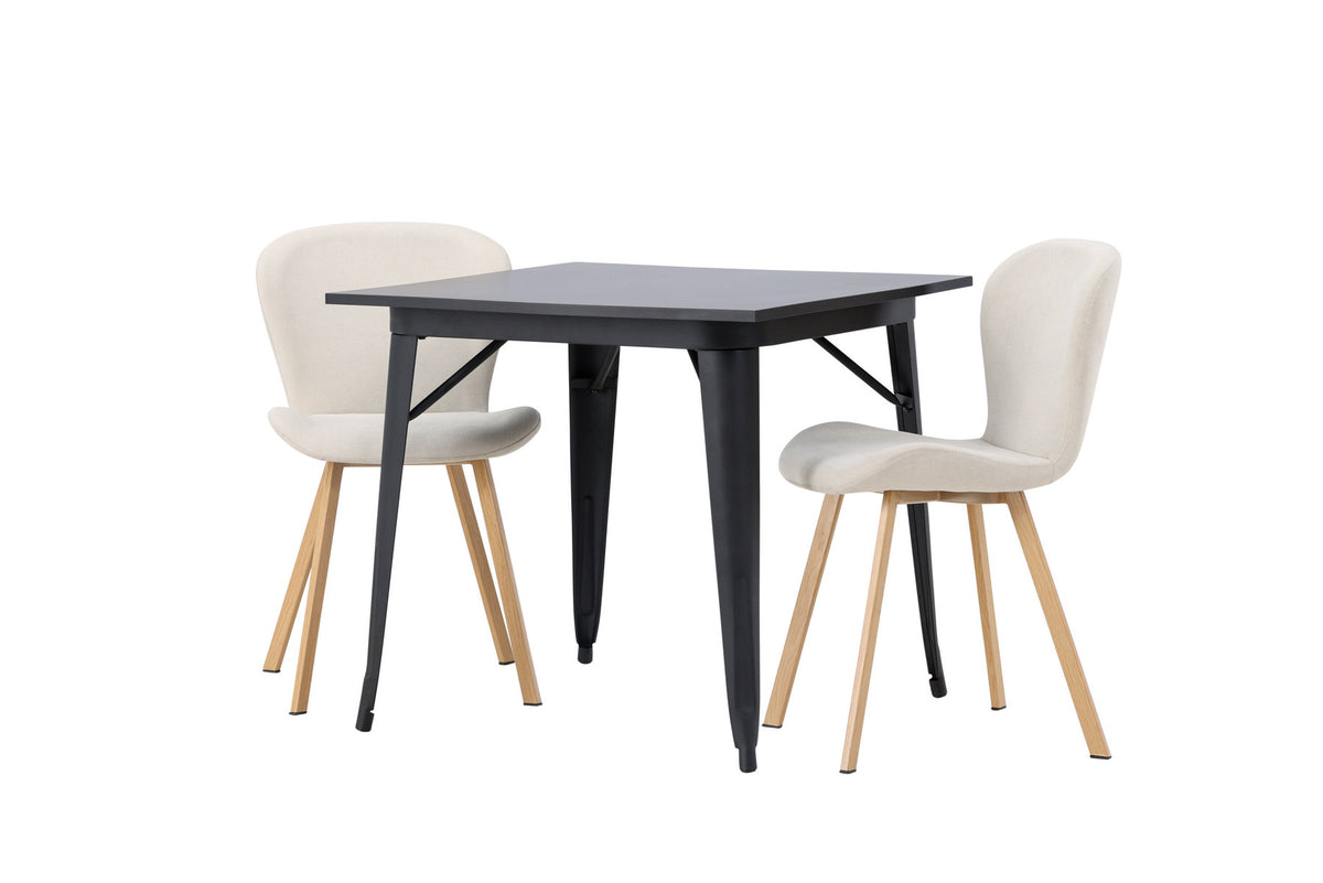Tempe Esszimmerset + Lilja 80cm/2St. in Beige, Natur präsentiert im Onlineshop von KAQTU Design AG. Esszimmerset ist von Venture Home
