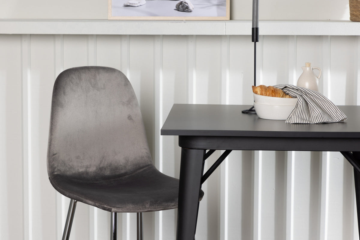 Tempe Esszimmerset + Eva 80cm/2St. in Hellgrau, Silber präsentiert im Onlineshop von KAQTU Design AG. Esszimmerset ist von Venture Home