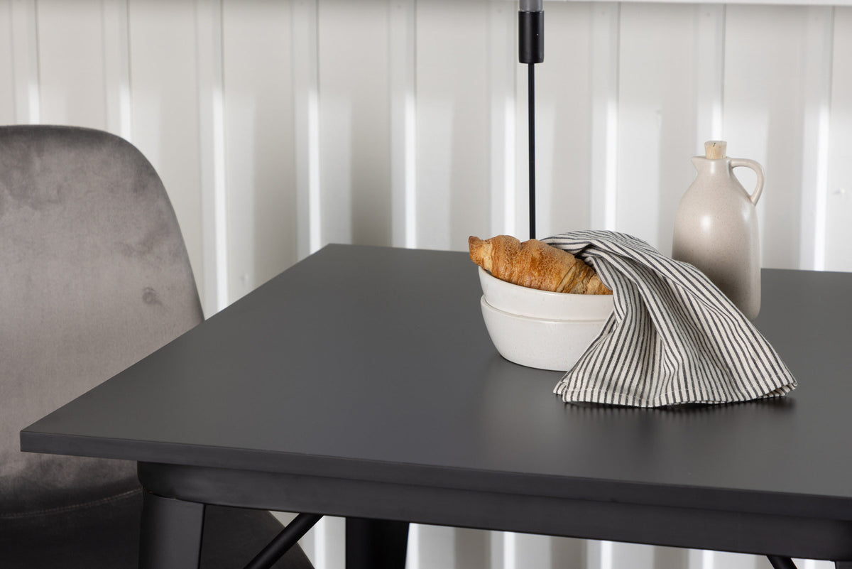 Tempe Esszimmerset + Eva 80cm/2St. in Hellgrau, Silber präsentiert im Onlineshop von KAQTU Design AG. Esszimmerset ist von Venture Home