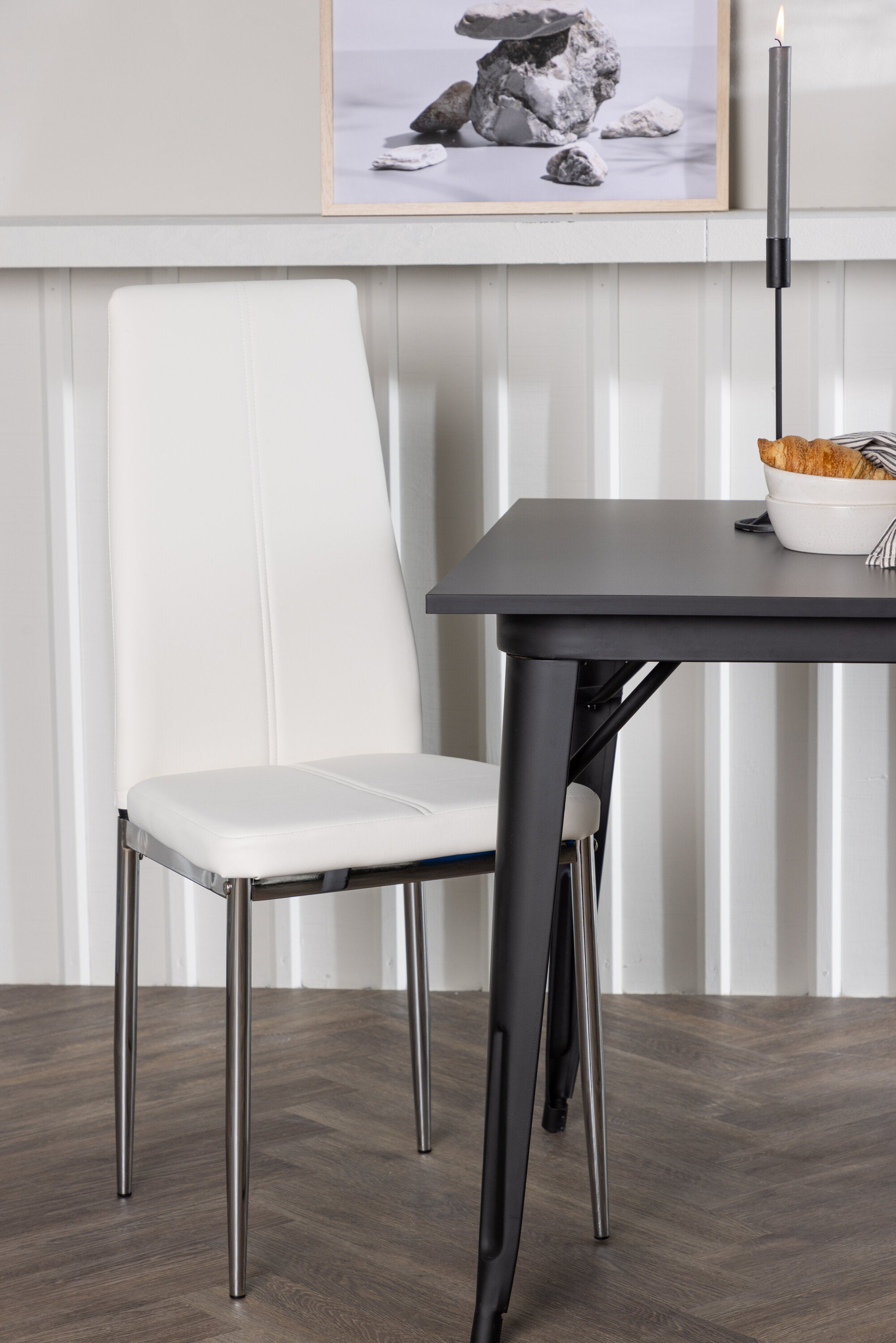 Tempe Esszimmerset + Pastill 80cm/2St. in Silber Weiss präsentiert im Onlineshop von KAQTU Design AG. Esszimmerset ist von Venture Home