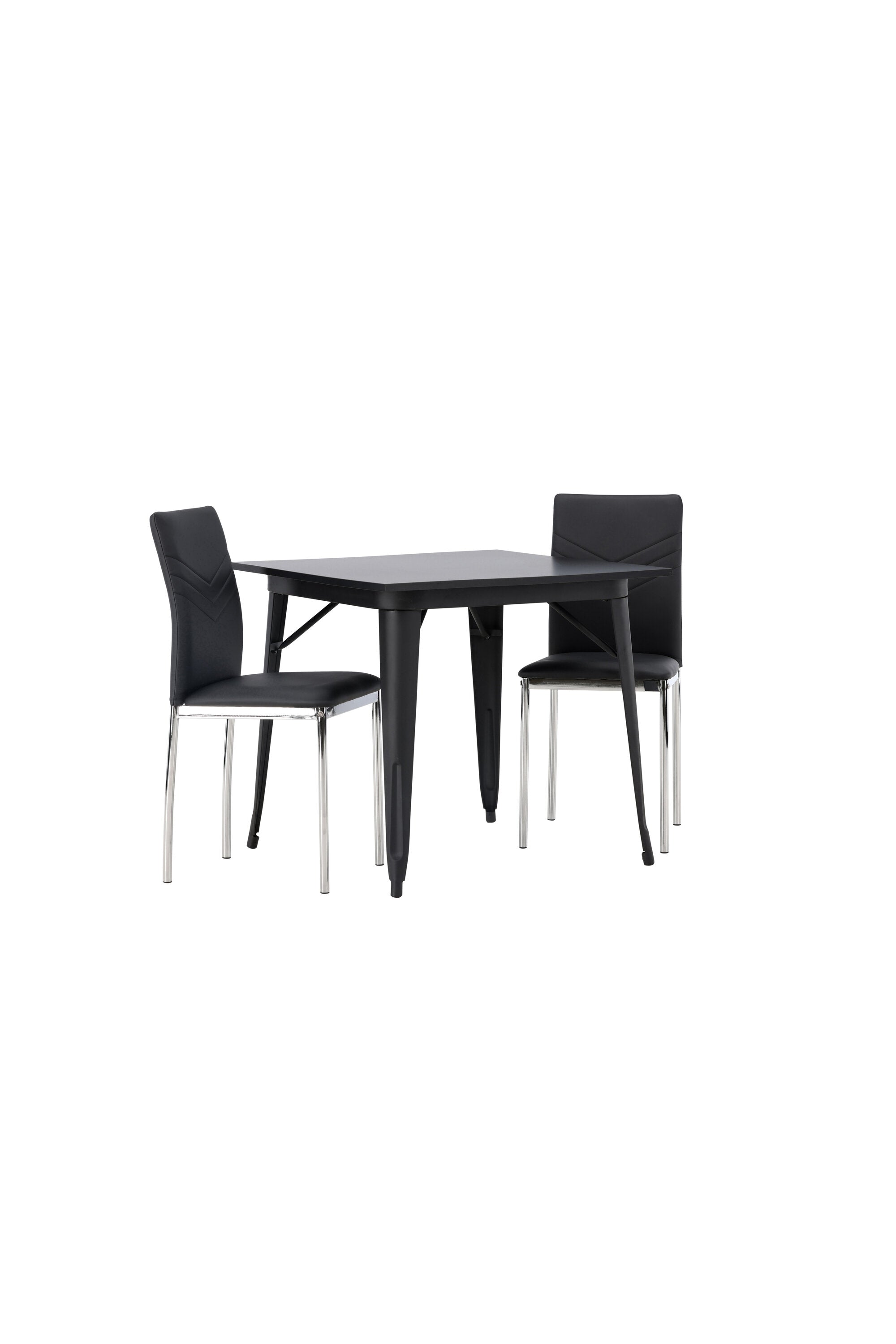 Tempe Esszimmerset + Lily 80cm in Schwarzes Silber präsentiert im Onlineshop von KAQTU Design AG. Esszimmerset ist von Venture Home