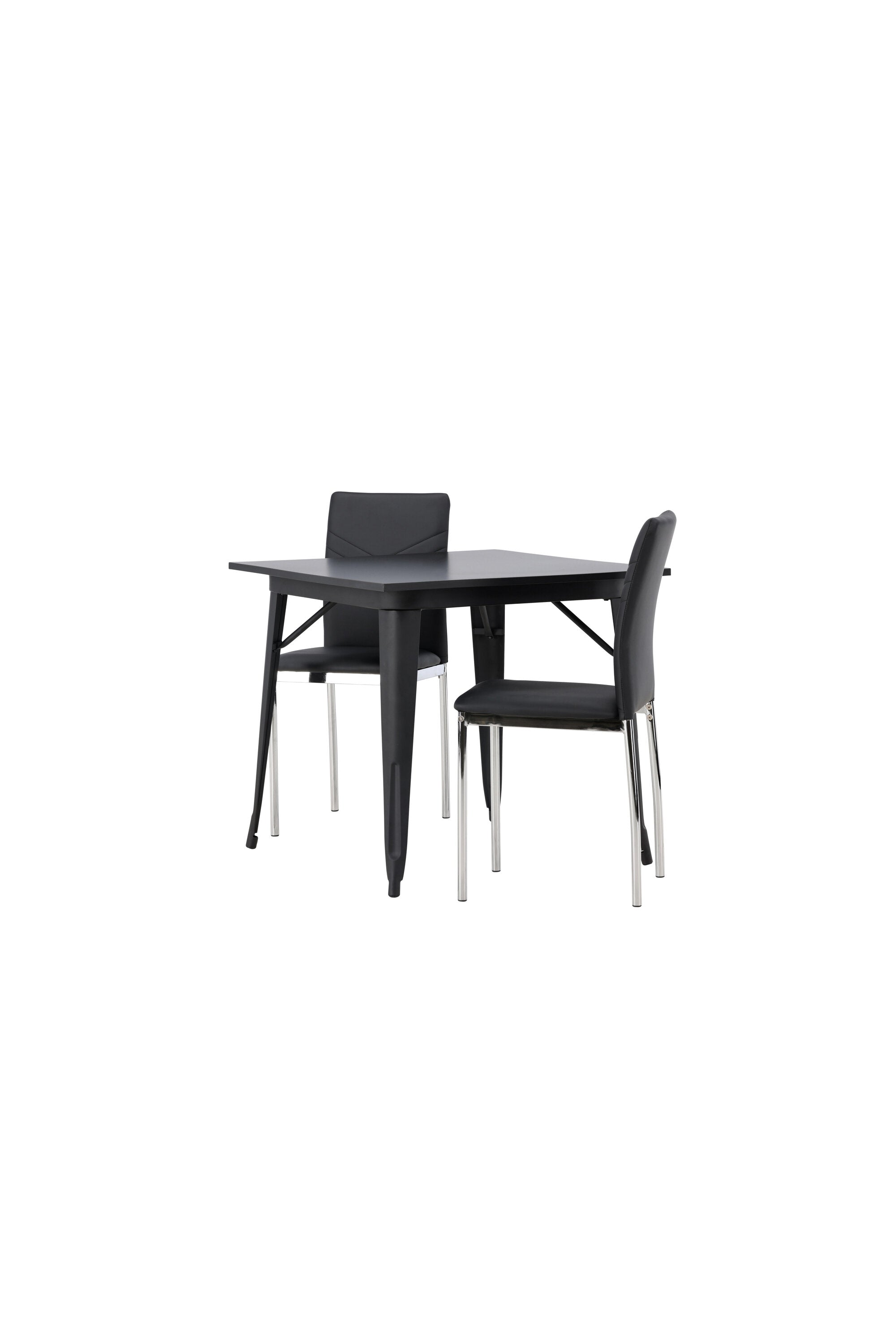 Tempe Esszimmerset + Lily 80cm in Schwarzes Silber präsentiert im Onlineshop von KAQTU Design AG. Esszimmerset ist von Venture Home