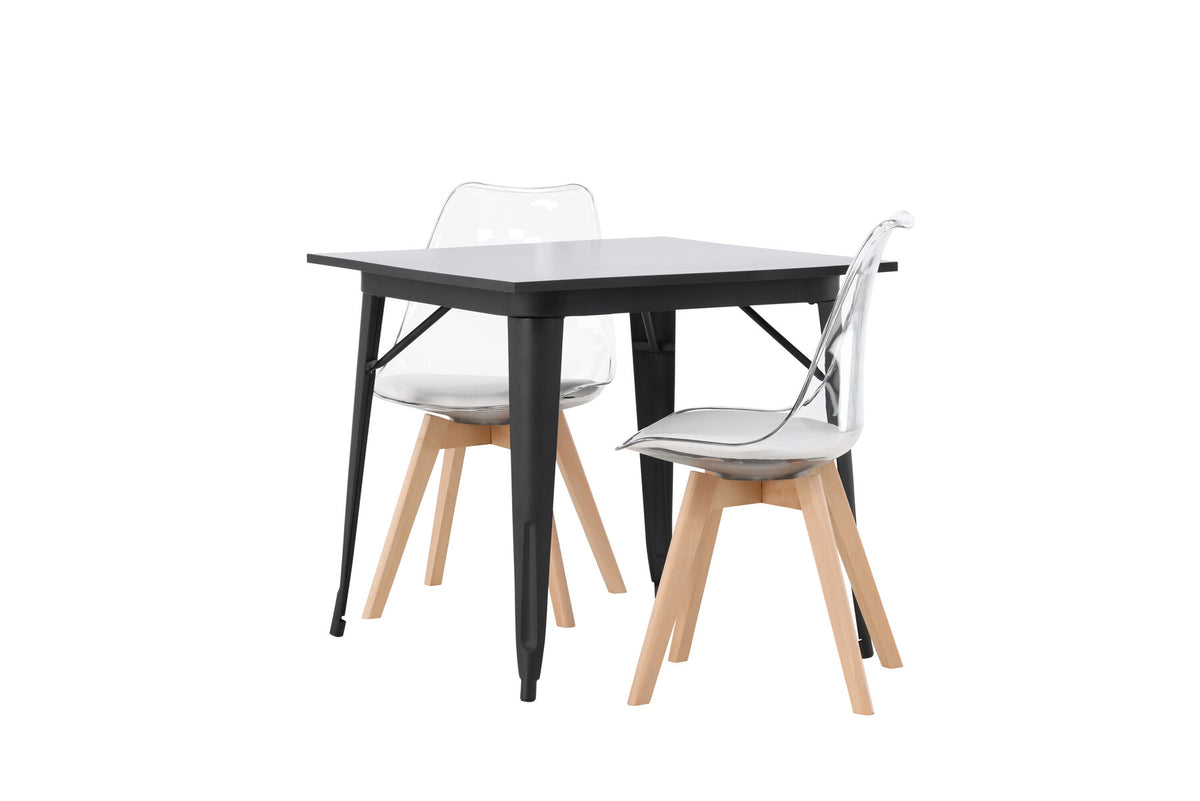 Tempe Esszimmerset + Edvin 80cm/2St. in Natur,Transparent,Weiss präsentiert im Onlineshop von KAQTU Design AG. Esszimmerset ist von Venture Home