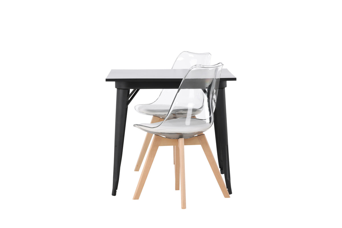 Tempe Esszimmerset + Edvin 80cm/2St. in Natur,Transparent,Weiss präsentiert im Onlineshop von KAQTU Design AG. Esszimmerset ist von Venture Home