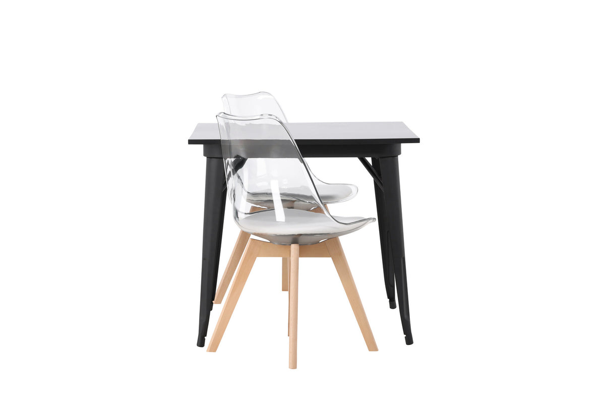 Tempe Esszimmerset + Edvin 80cm/2St. in Natur,Transparent,Weiss präsentiert im Onlineshop von KAQTU Design AG. Esszimmerset ist von Venture Home