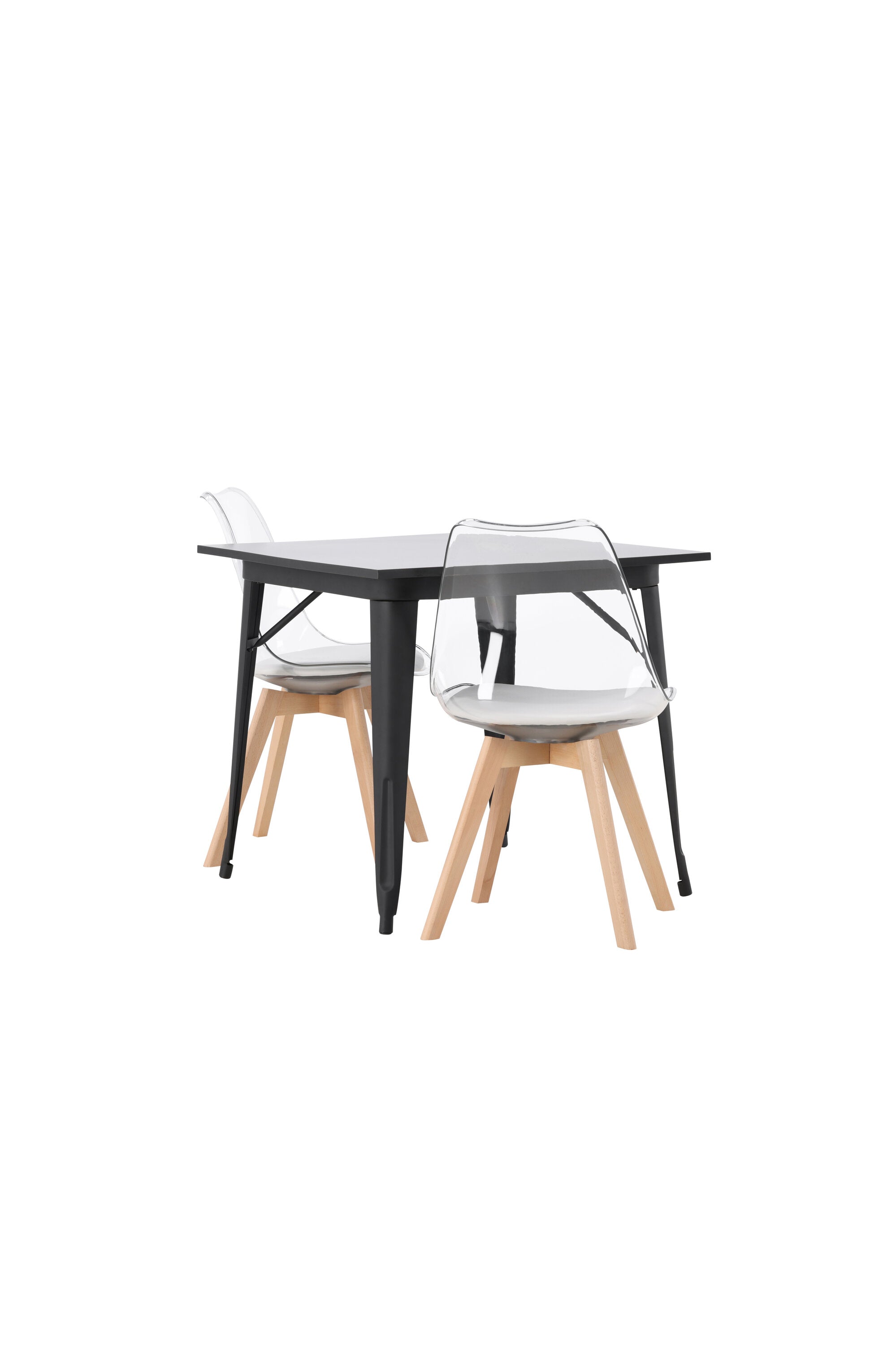 Tempe Esszimmerset + Edvin 80cm/2St. in Natur,Transparent,Weiss präsentiert im Onlineshop von KAQTU Design AG. Esszimmerset ist von Venture Home
